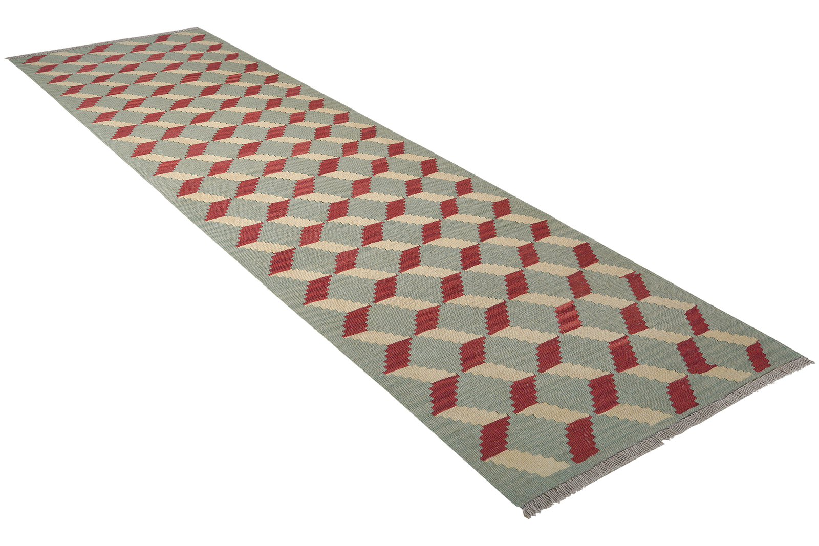 Kelim Gashgai — Handgefertigt, 300x87 cm, Beige, 100% Virgin Wool | View 5