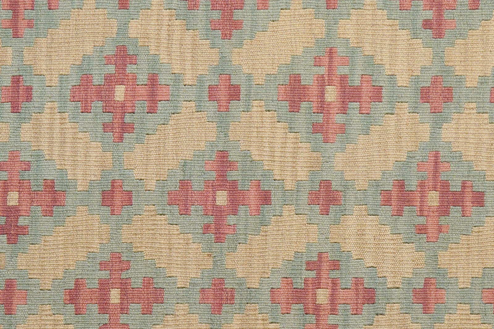 Kelim Gashgai — Handmade, 127x169 cm, Green, 100% Virgin Wool | View 5