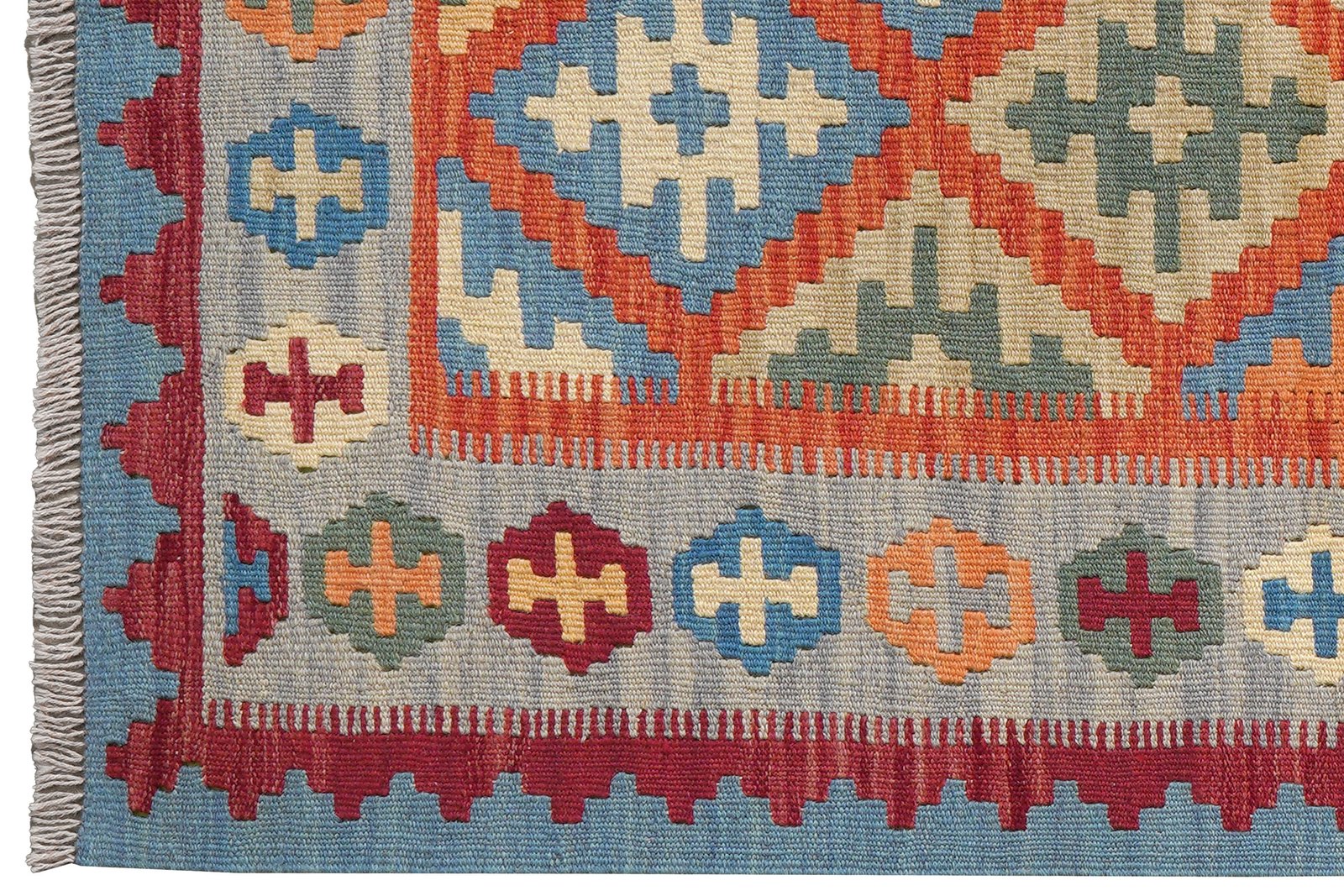 Kelim Gashgai — Handmade, 101x152 cm, Red, 100% Virgin Wool | View 3