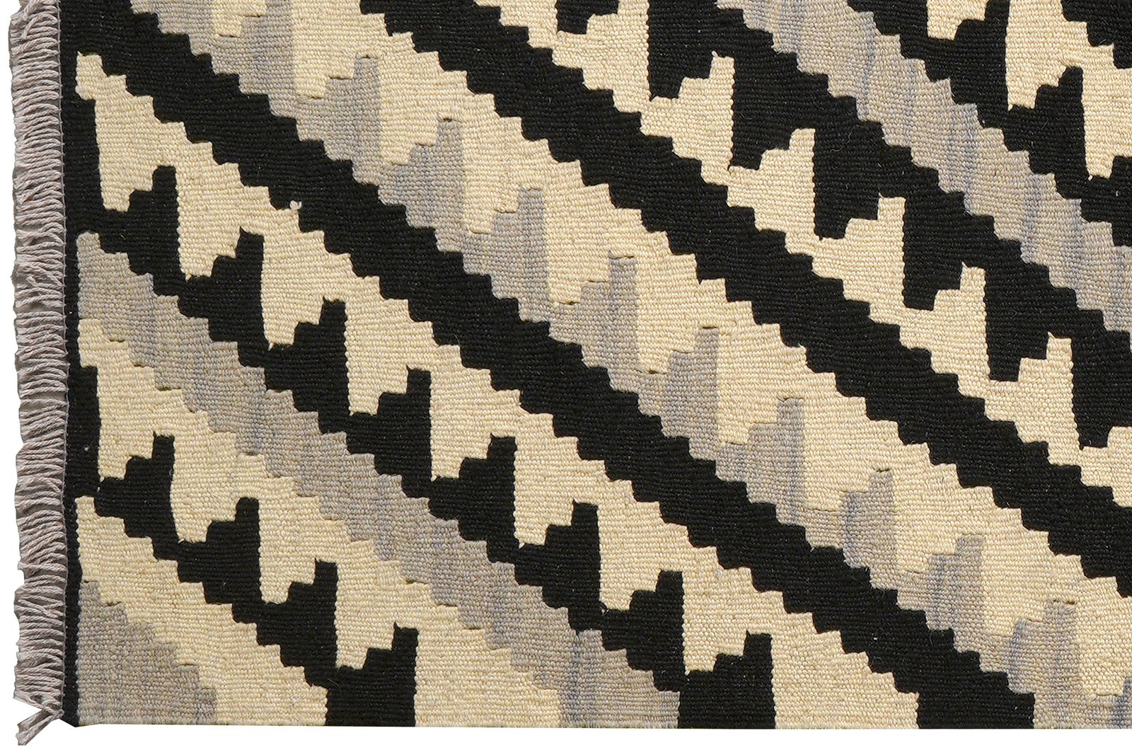 Kelim Gashgai — Handmade, 99x148 cm, Beige, 100% Virgin Wool | View 3