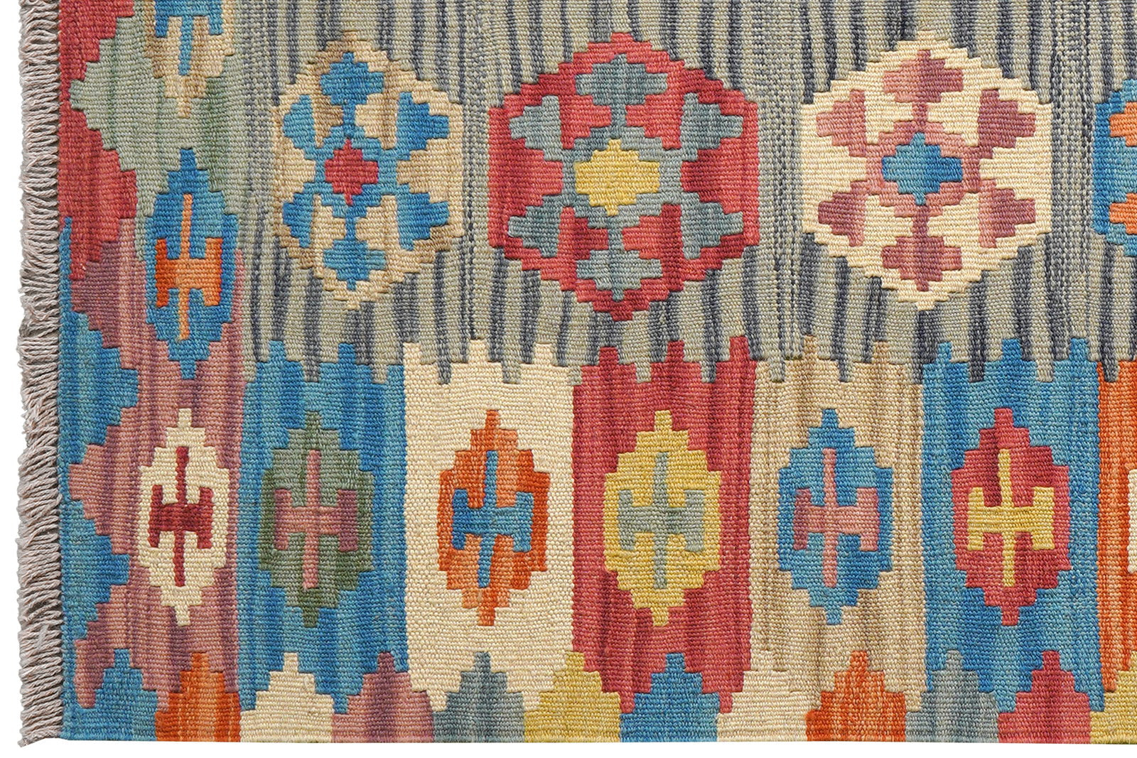 Kelim Gashgai — Handgefertigt, 146x100 cm, Bunt, 100% Virgin Wool | View 4