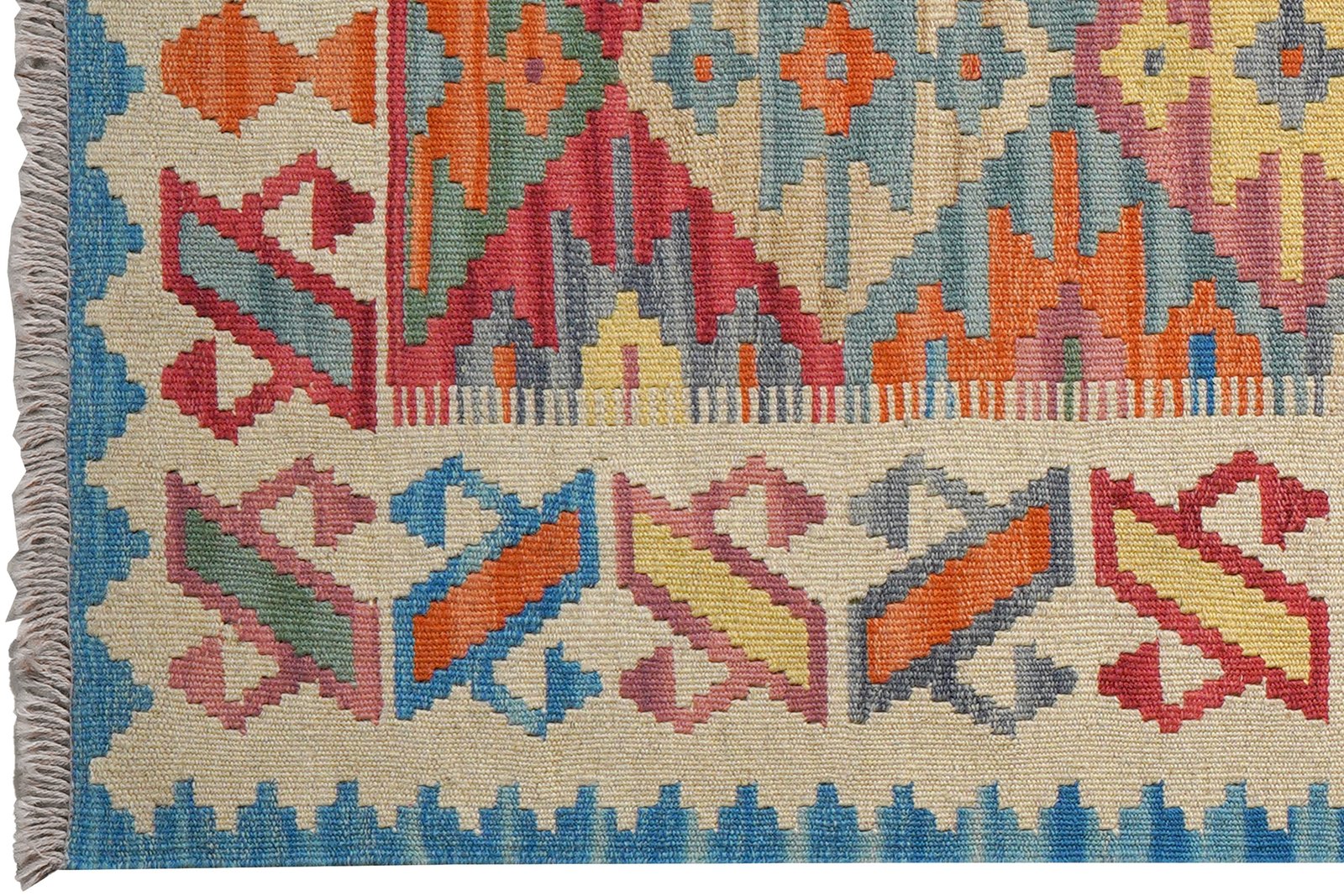 Kelim Gashgai — Handmade, 85x209 cm, Multicolor, 100% Virgin Wool | View 3