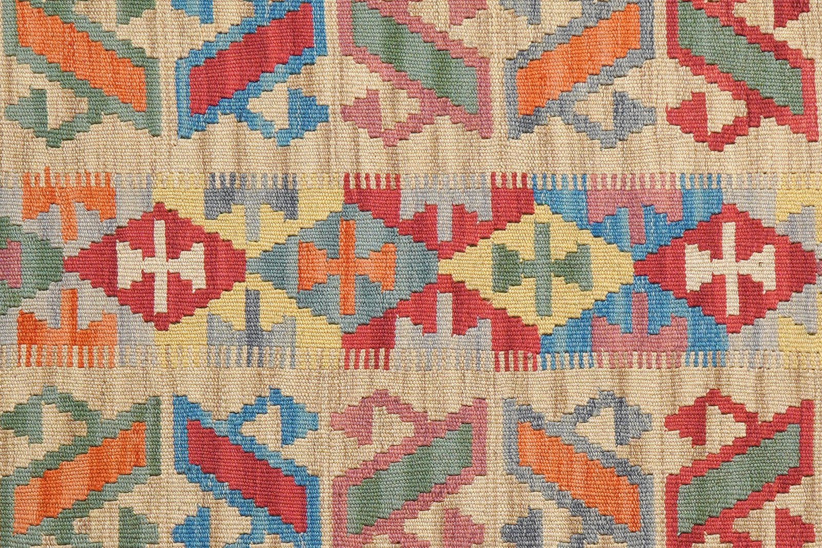 Kelim Gashgai — Handmade, 85x202 cm, Blue, 100% Virgin Wool | View 5