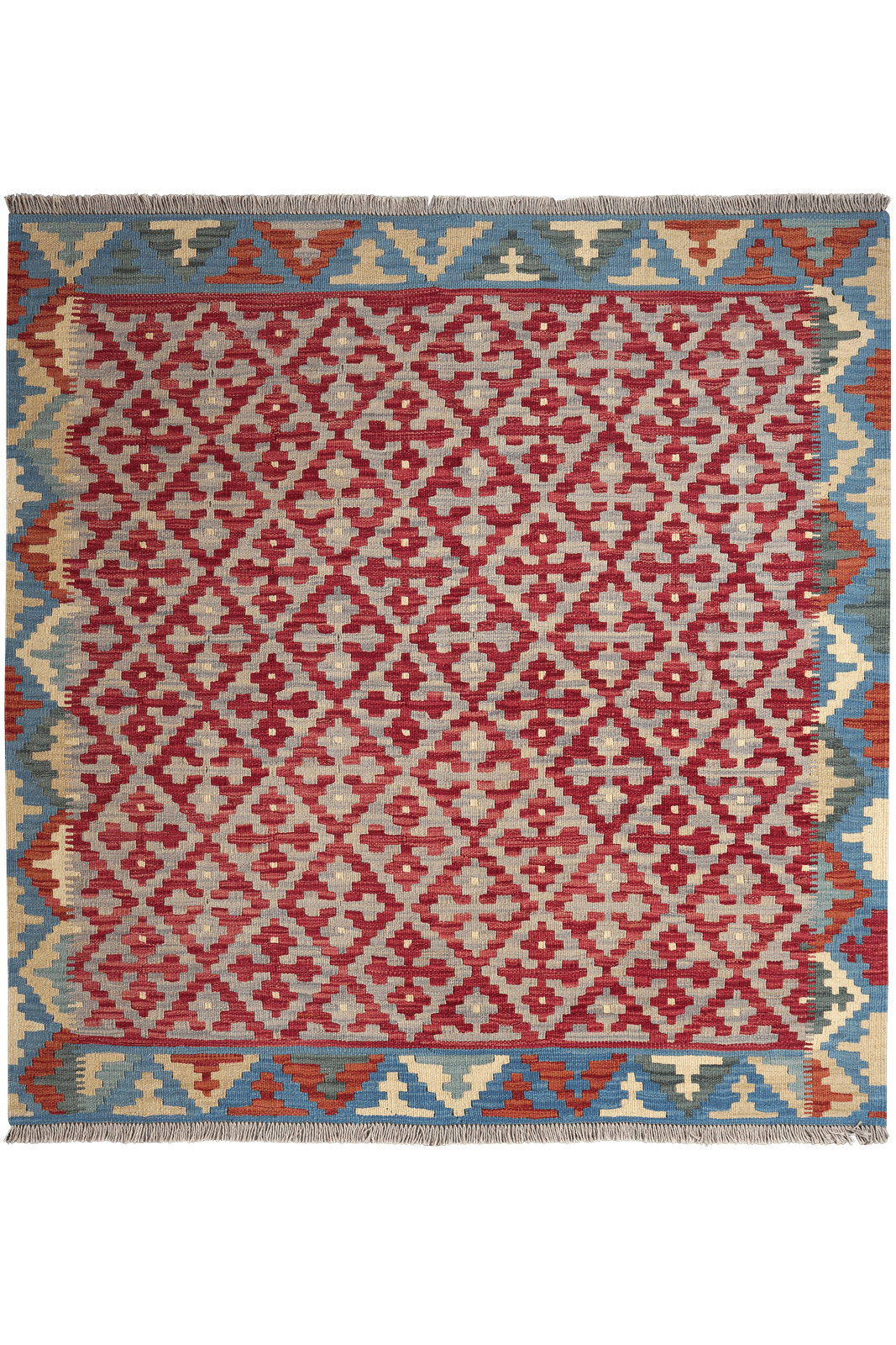 Kelim Gashgai — Handmade, 159x163 cm, Multicolor, 100% Virgin Wool | Main view