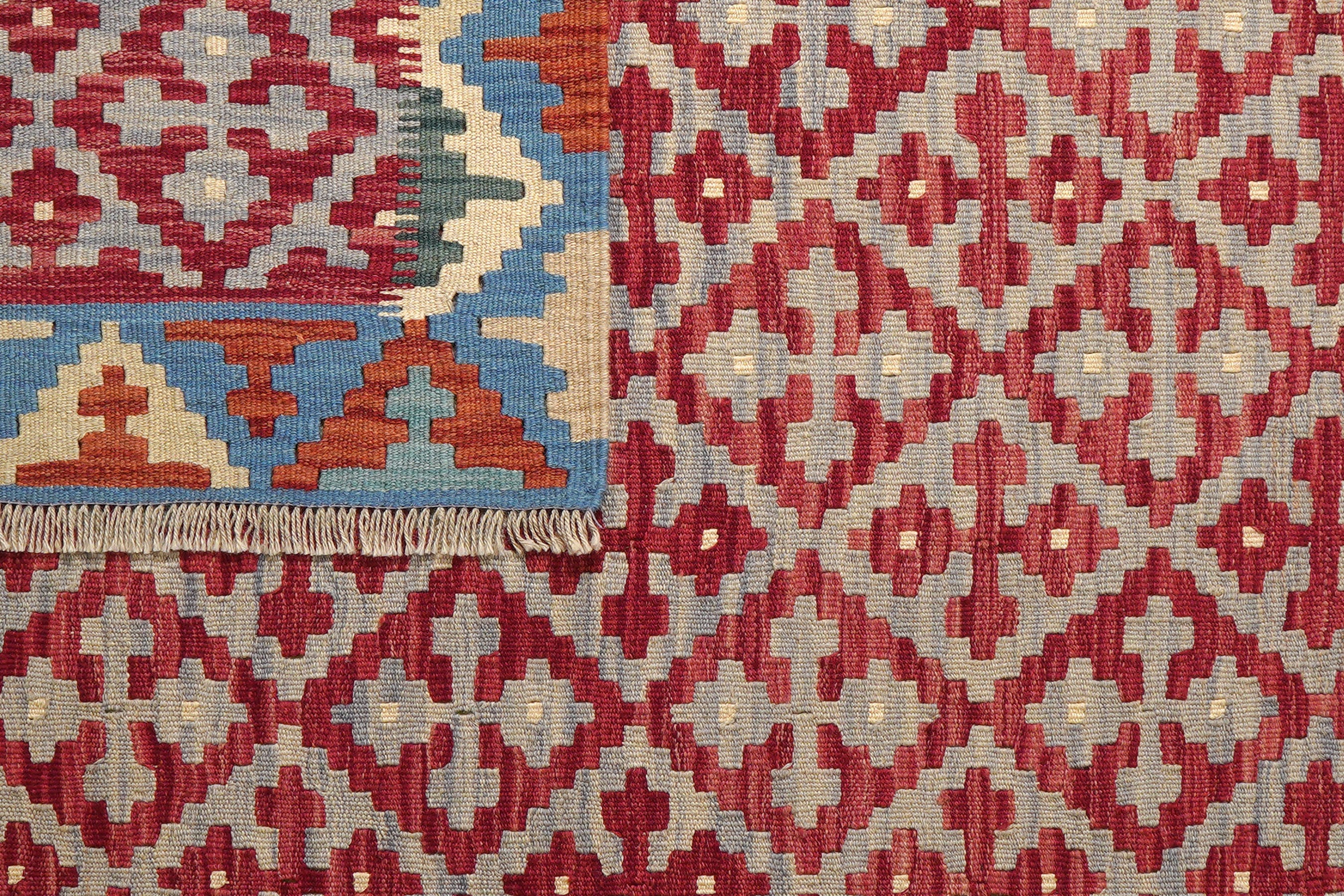 Kelim Gashgai — Handmade, 159x163 cm, Grey, 100% Virgin Wool | View 6