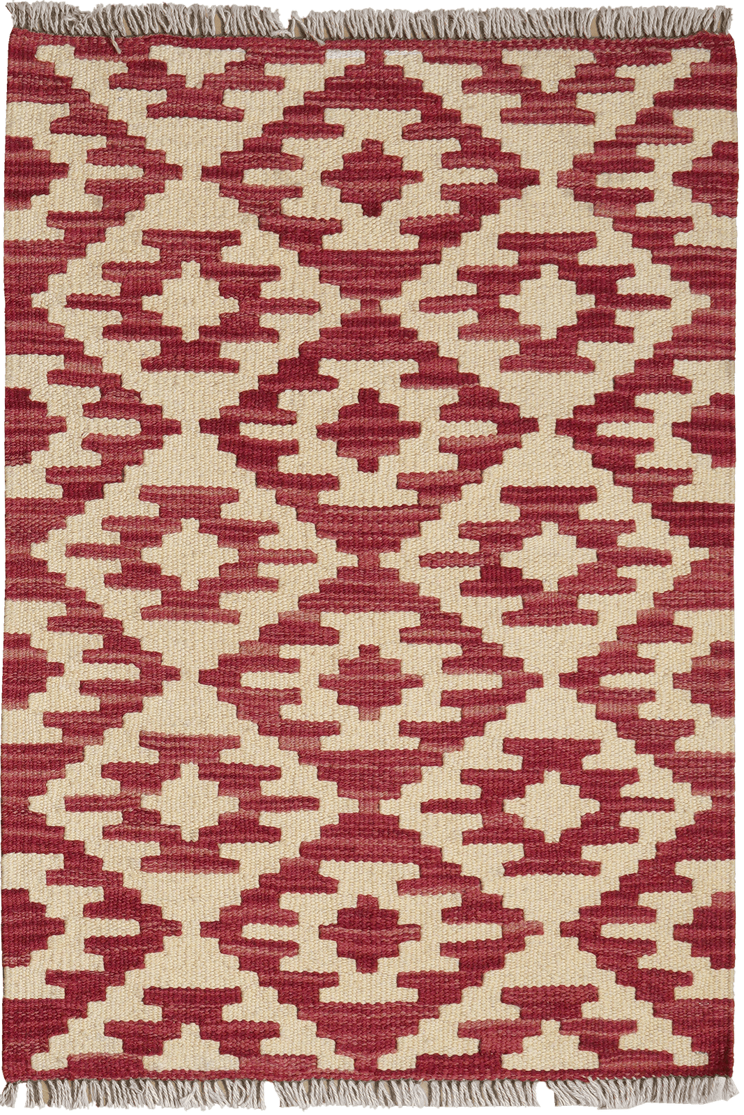 Kelim Gashgai — Handmade, 62x88 cm, Red, 100% Virgin Wool | Main view