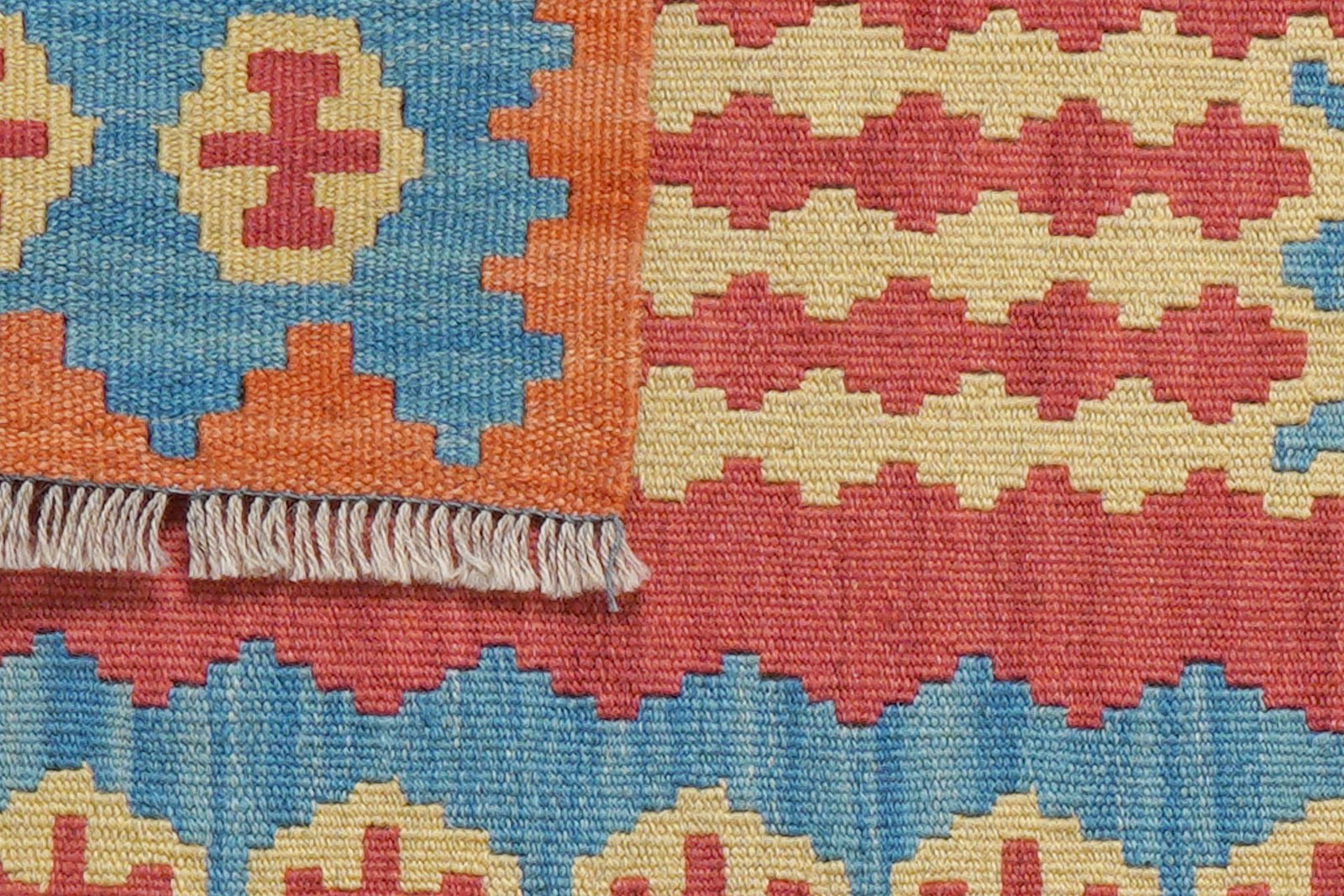 Kelim Gashgai — Handmade, 63x89 cm, Red, 100% Virgin Wool | View 6