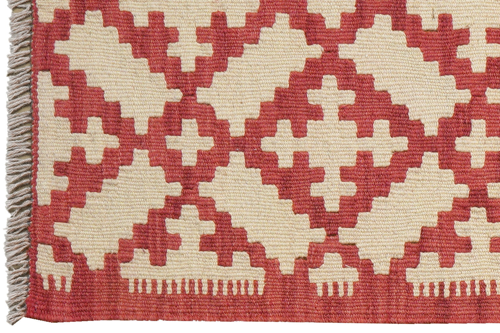 Kelim Gashgai — Handgefertigt, 91x64 cm, Rot, 100% Virgin Wool | View 4