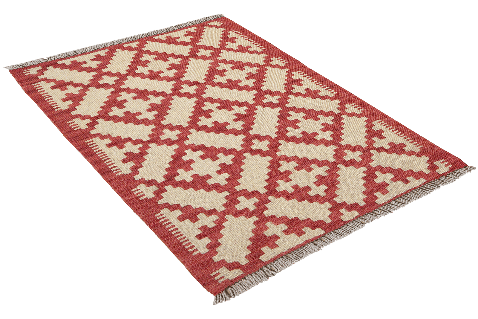 Kelim Gashgai — Handmade, 64x91 cm, Red, 100% Virgin Wool | View 4