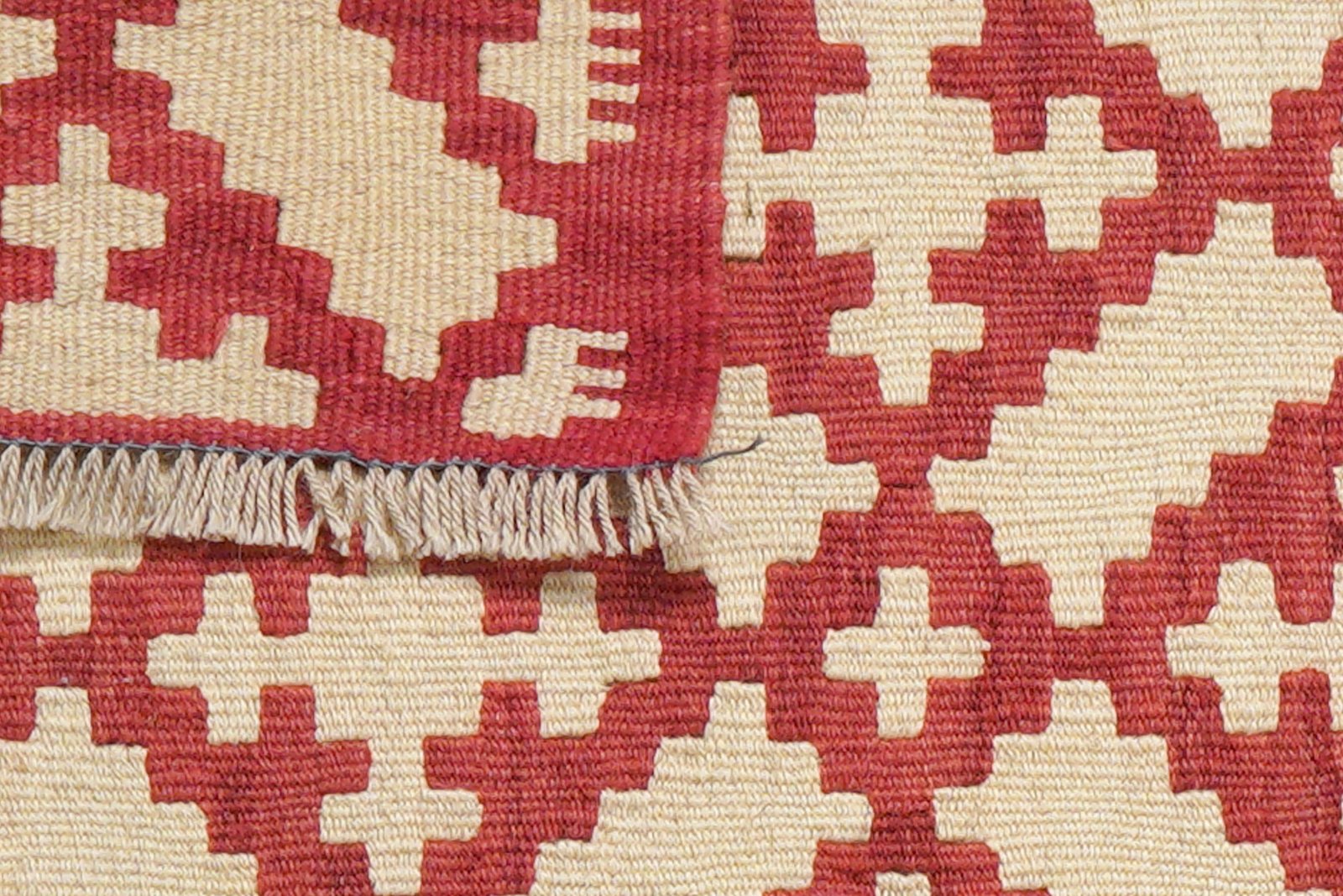 Kelim Gashgai — Handmade, 64x91 cm, Red, 100% Virgin Wool | View 6