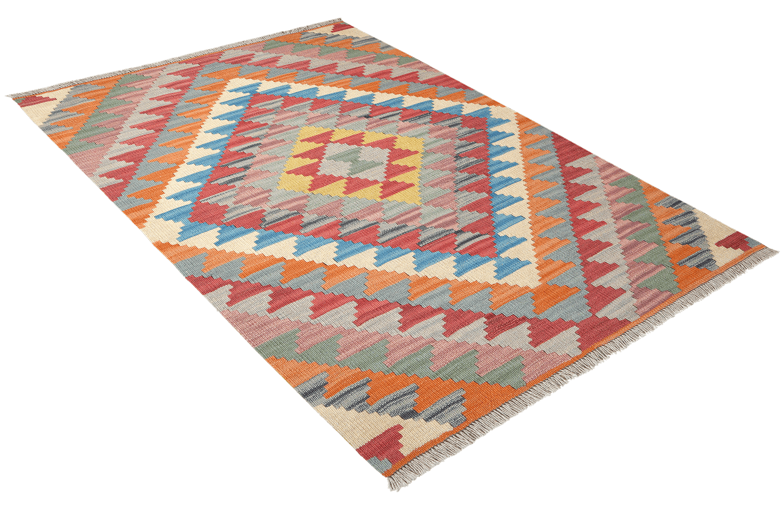 Kelim Gashgai — Handmade, 103x152 cm, Multicolor, 100% Virgin Wool | View 4