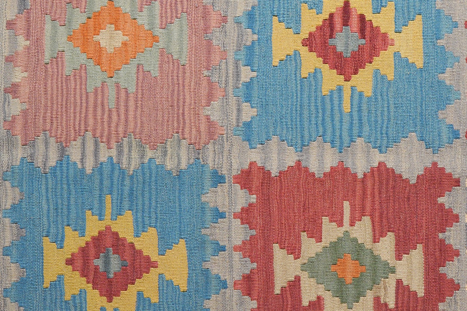 Kelim Gashgai — Handmade, 176x239 cm, Grey, 100% Virgin Wool | View 5