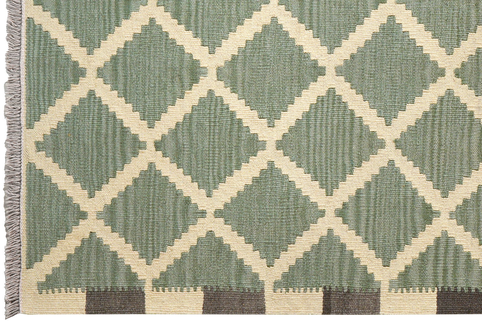 Kelim Gashgai — Handgefertigt, 182x122 cm, Grün, 100% Virgin Wool | View 4