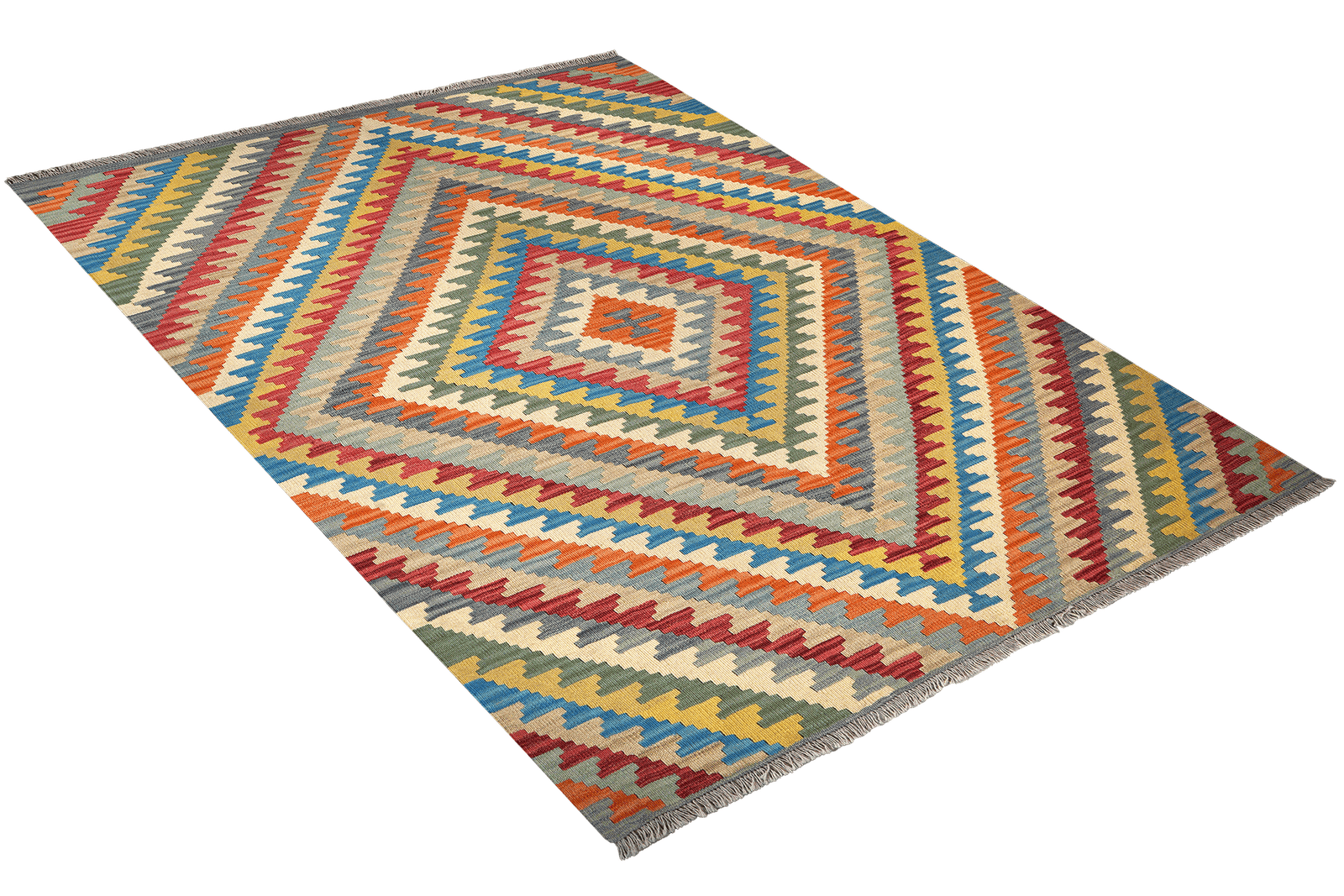 Kelim Gashgai — Handmade, 176x241 cm, Multicolor, 100% Virgin Wool | View 4