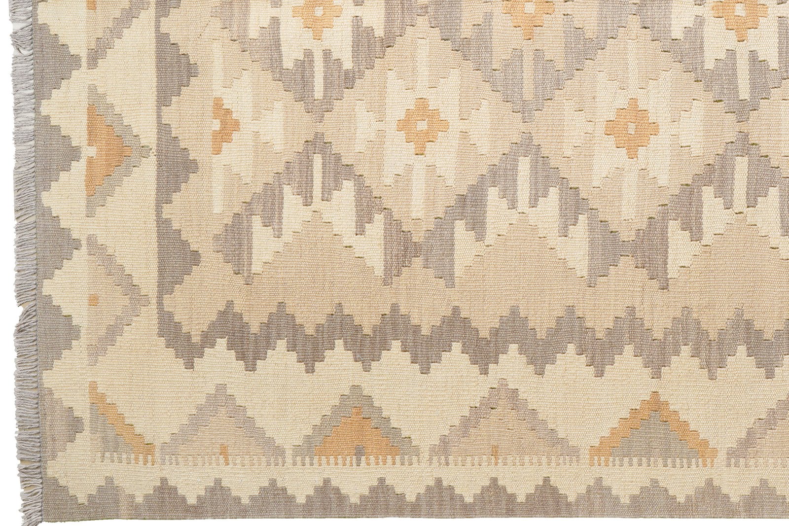 Kelim Gashgai — Handmade, 169x234 cm, Beige, 100% Virgin Wool | View 3