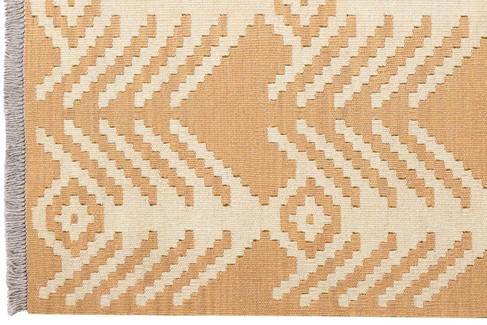 Kelim Gashgai — Handmade, 102x150 cm, Yellow, 100% Virgin Wool | View 3