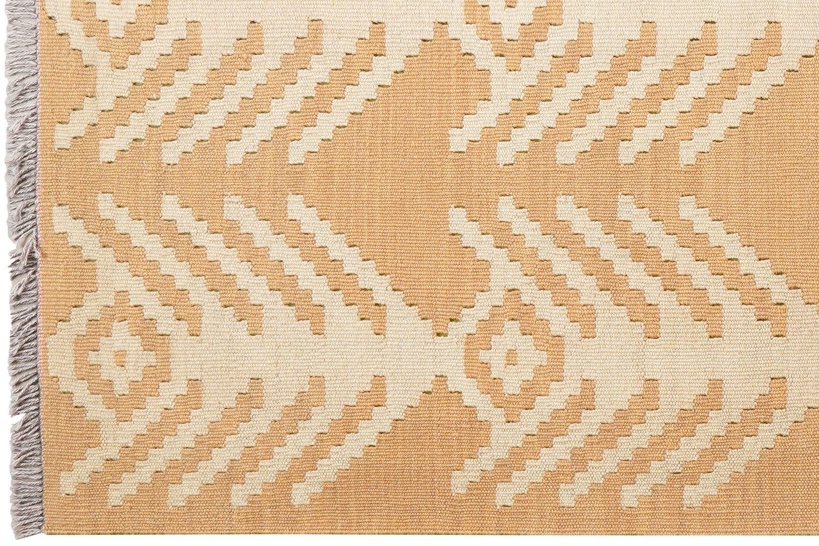 Kelim Gashgai — Handmade, 102x150 cm, Yellow, 100% Virgin Wool | View 3