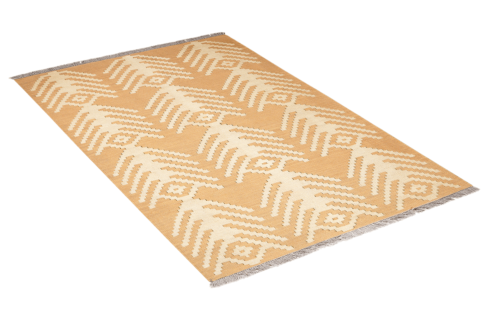 Kelim Gashgai — Handmade, 102x150 cm, Yellow, 100% Virgin Wool | View 4