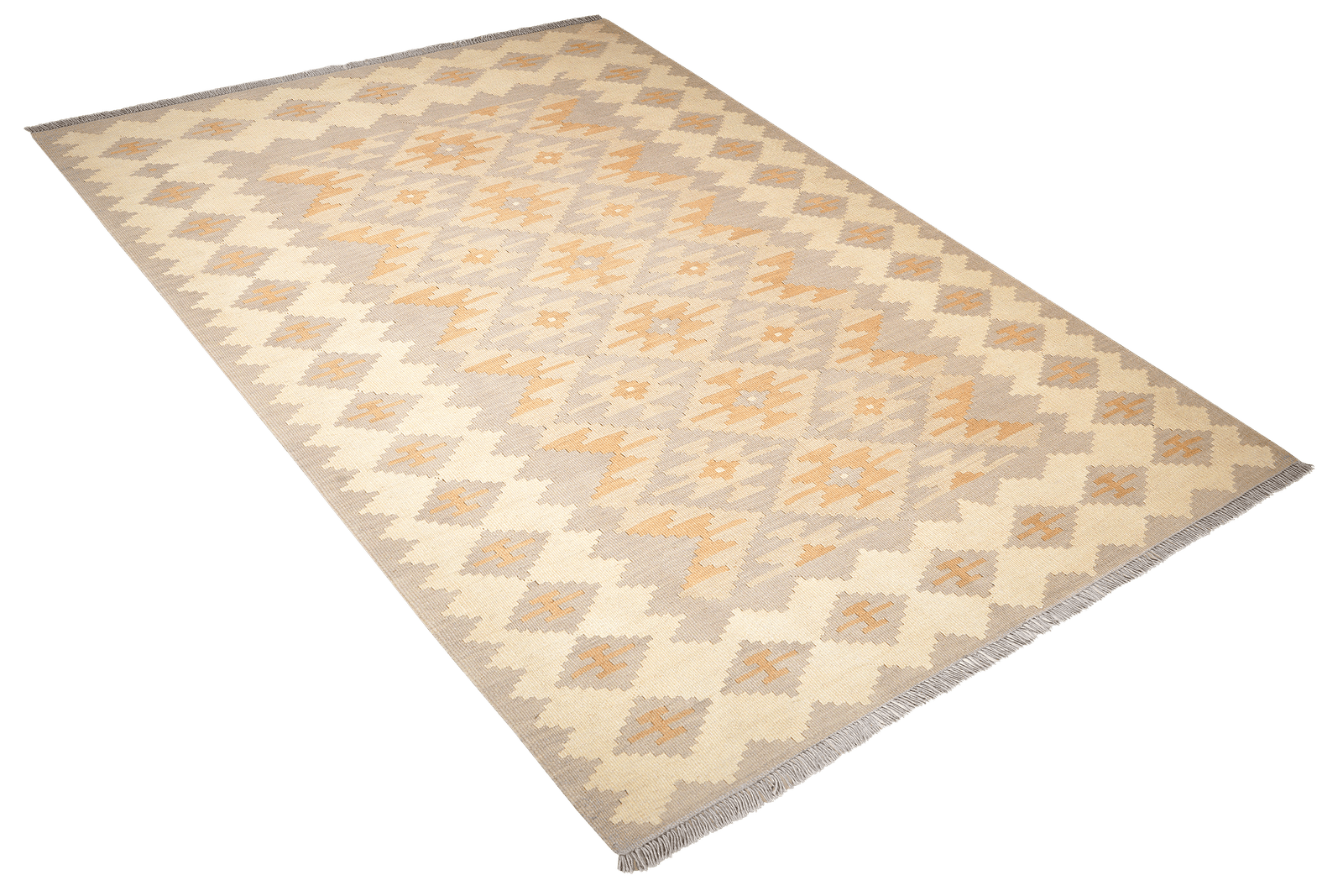 Kelim Gashgai — Handmade, 169x236 cm, Grey, 100% Virgin Wool | View 4