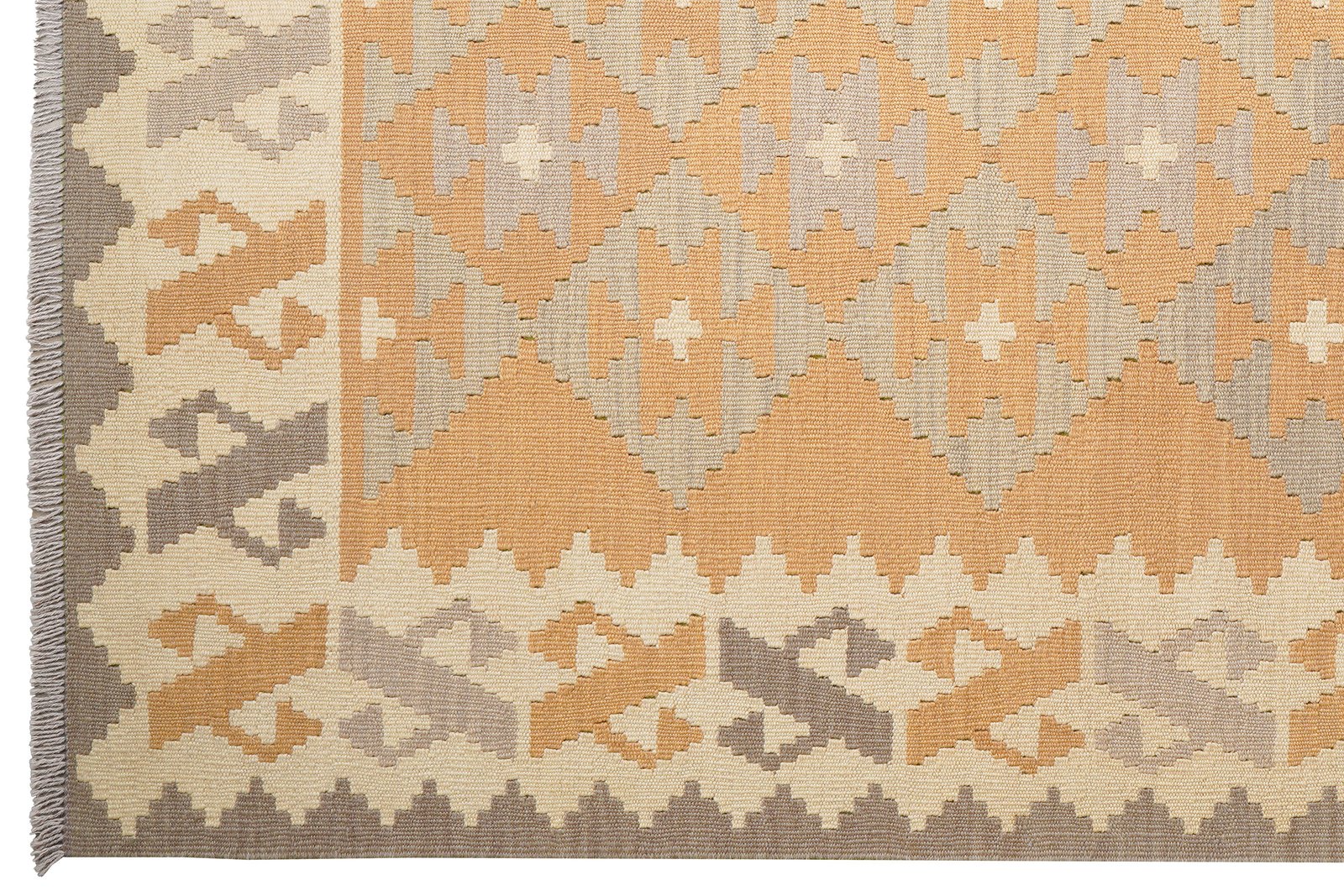 Kelim Gashgai — Handmade, 174x229 cm, Yellow, 100% Virgin Wool | View 3