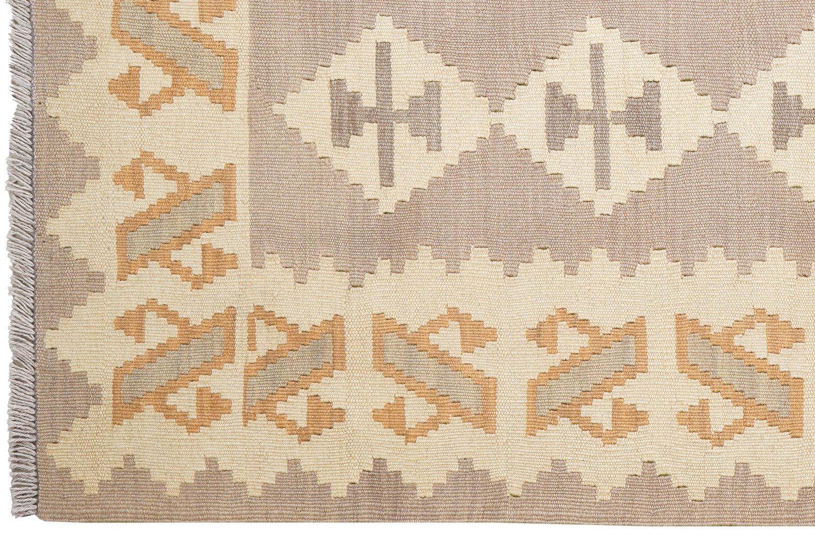 Kelim Gashgai — Handmade, 119x185 cm, Grey, 100% Virgin Wool | View 3