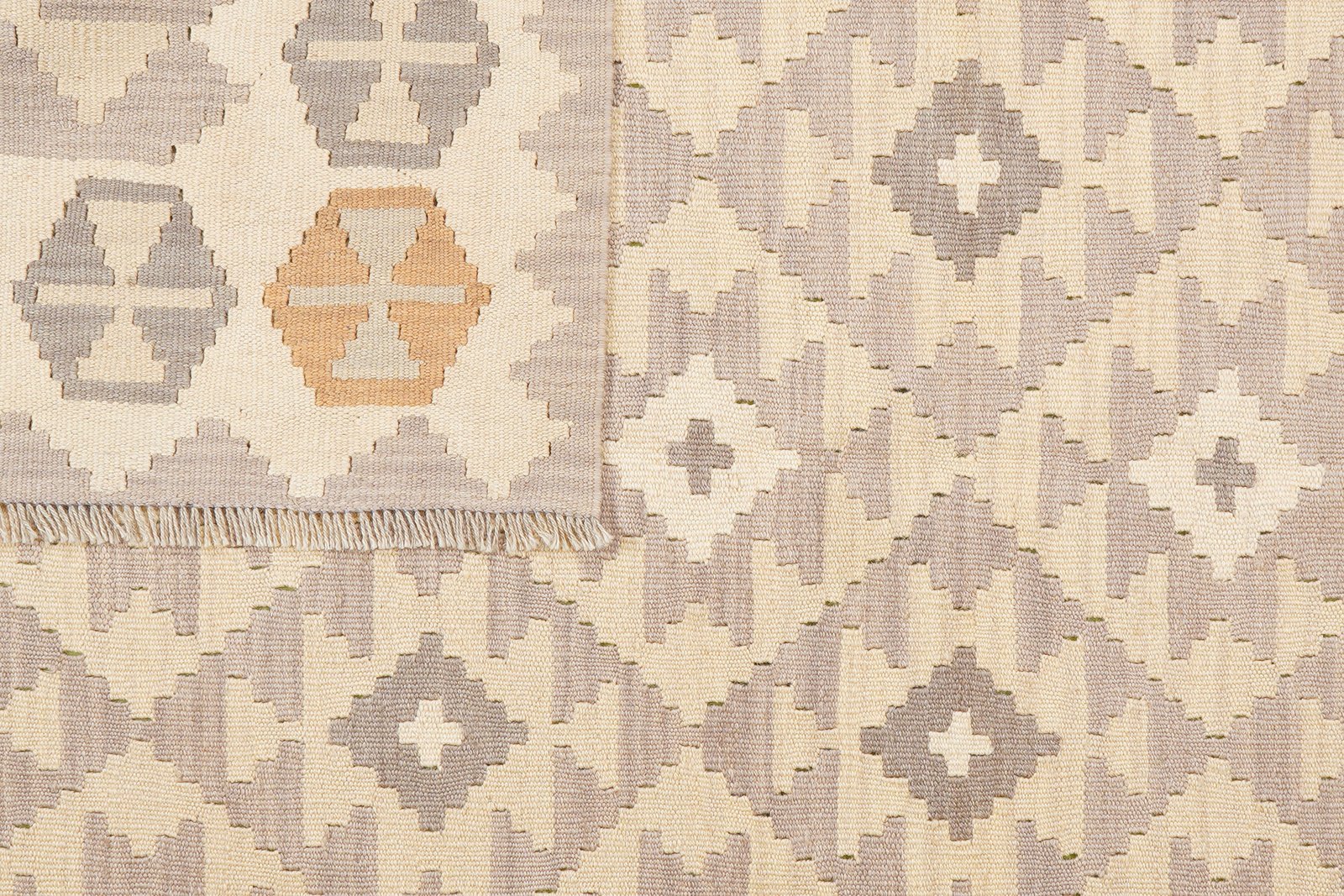 Kelim Gashgai — Handmade, 174x234 cm, Grey, 100% Virgin Wool | View 6