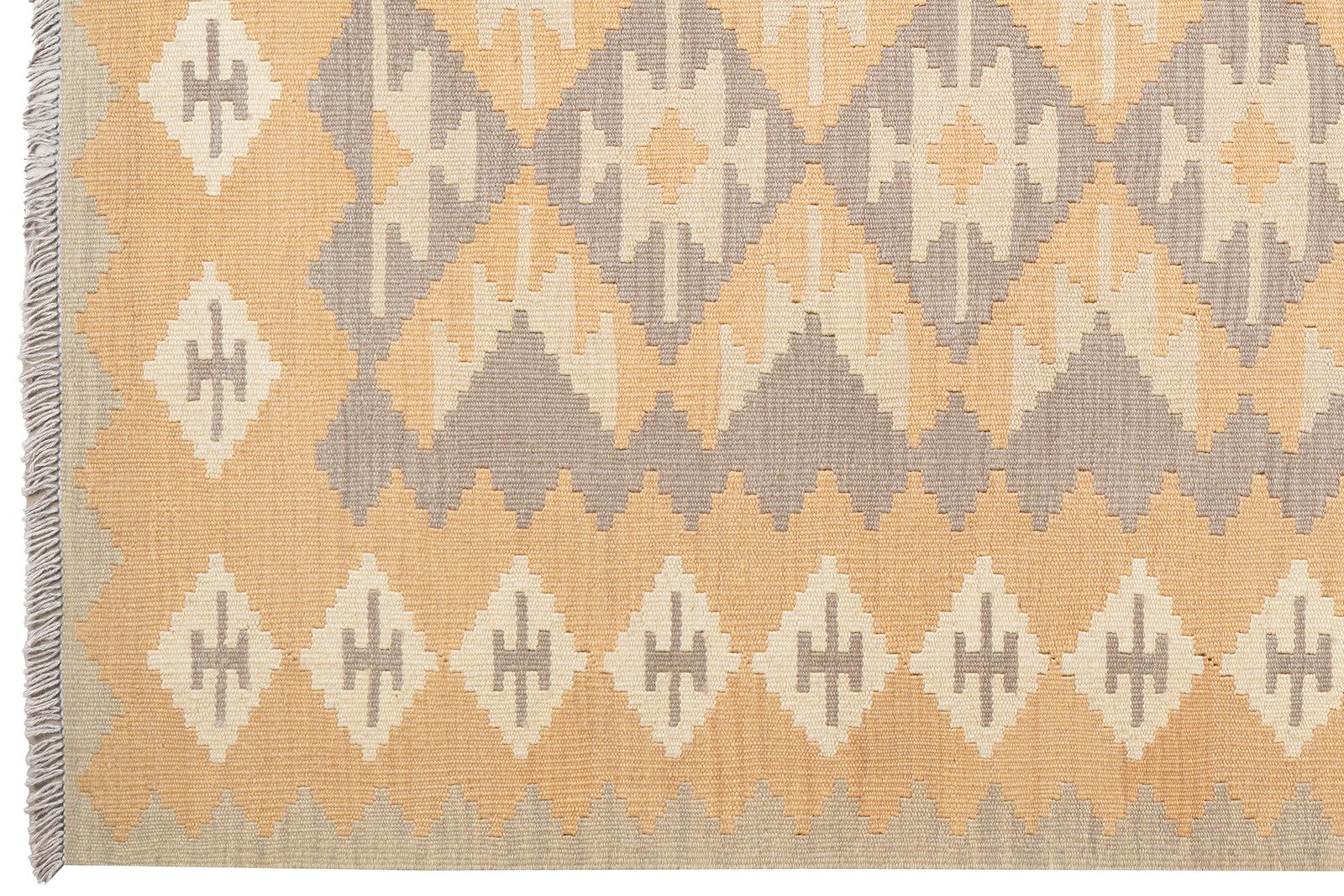 Kelim Gashgai — Handmade, 168x230 cm, Grey, 100% Virgin Wool | View 3