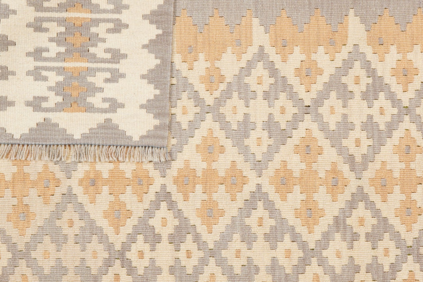 Kelim Gashgai — Handmade, 168x237 cm, Grey, 100% Virgin Wool | View 6