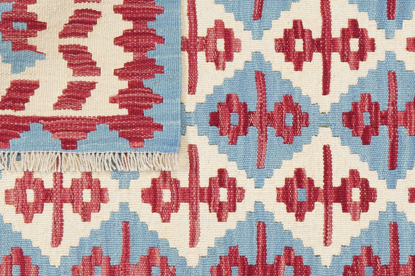 Kelim Gashgai — Handgefertigt, 148x101 cm, Beige, 100% Virgin Wool | View 7