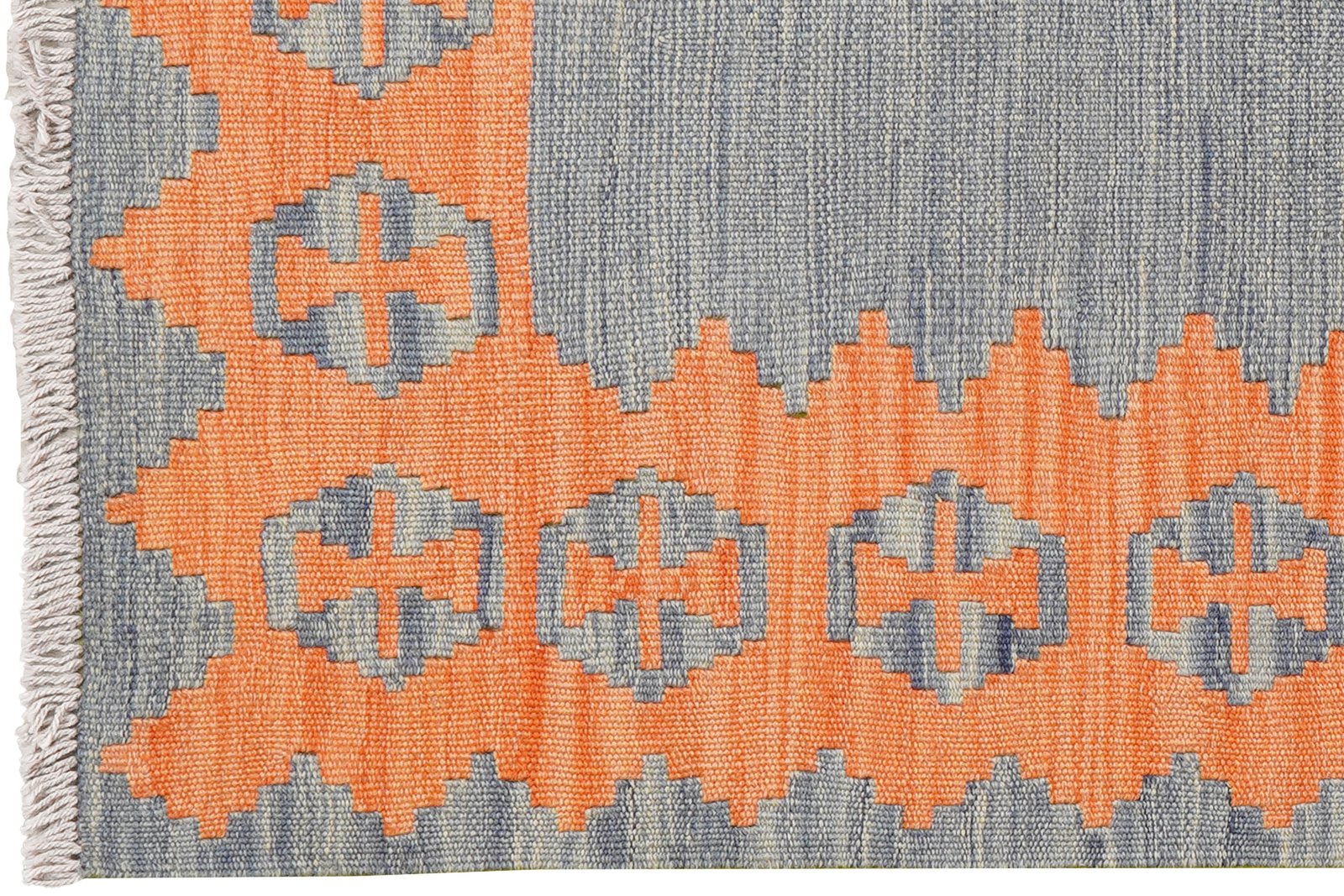 Kelim Gashgai — Handmade, 84x123 cm, Blue, 100% Virgin Wool | View 3