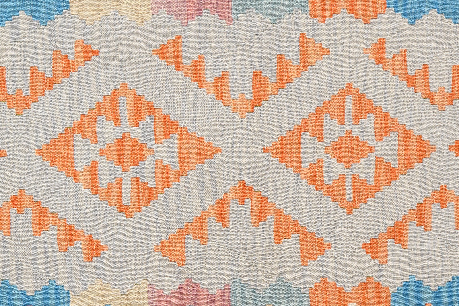 Kelim Gashgai — Handmade, 127x184 cm, Grey, 100% Virgin Wool | View 5