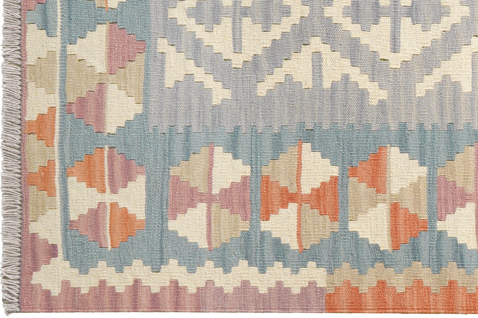 Kelim Gashgai — Handmade, 102x152 cm, Grey, 100% Virgin Wool | View 3
