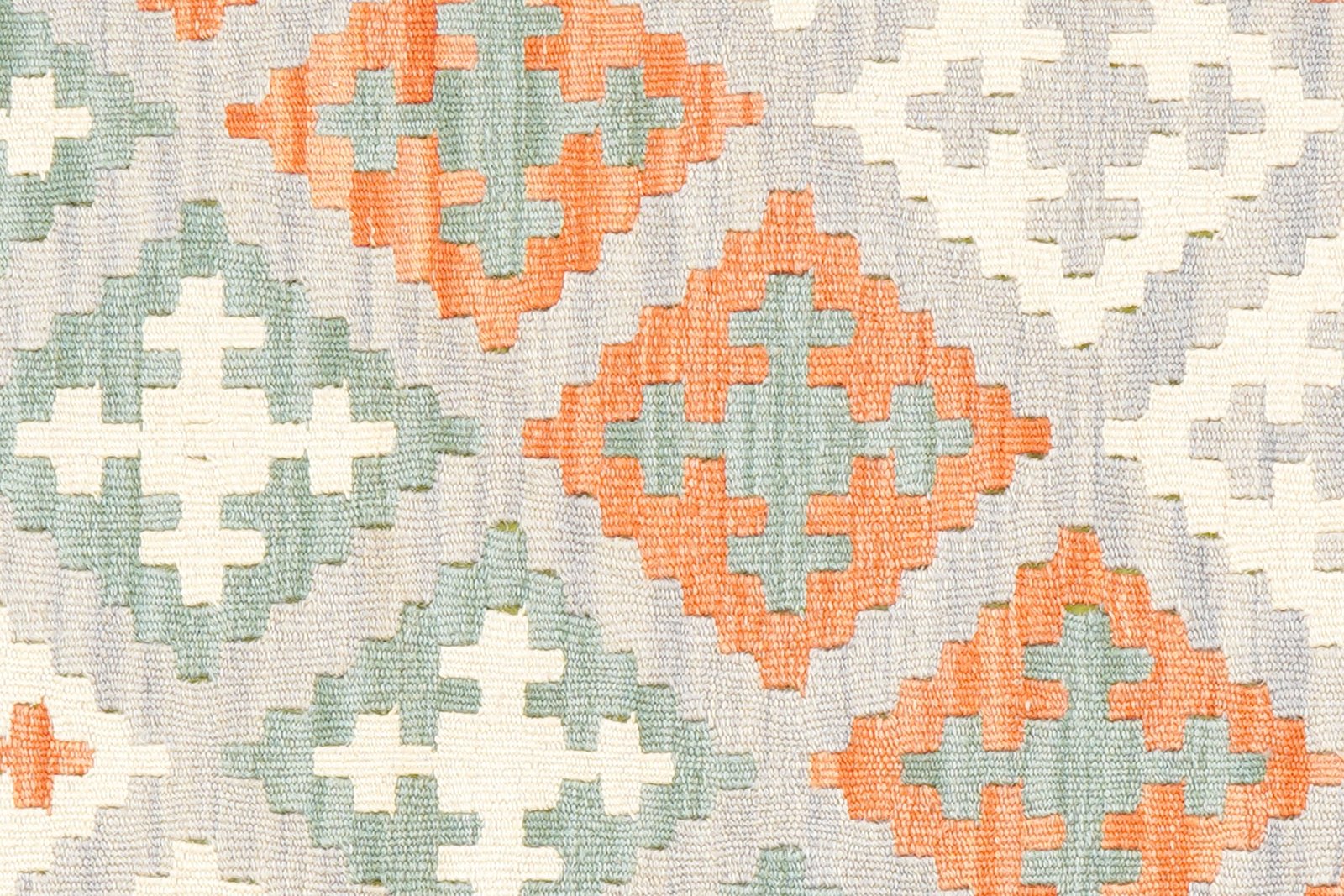 Kelim Gashgai — Handmade, 100x146 cm, Grey, 100% Virgin Wool | View 5