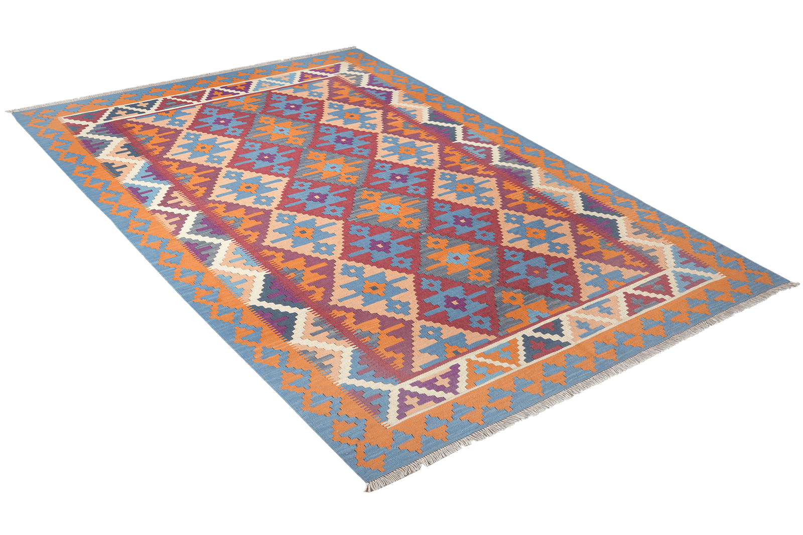 Kelim Gashgai — Handmade, 174x246 cm, Multicolor, 100% Virgin Wool | View 4