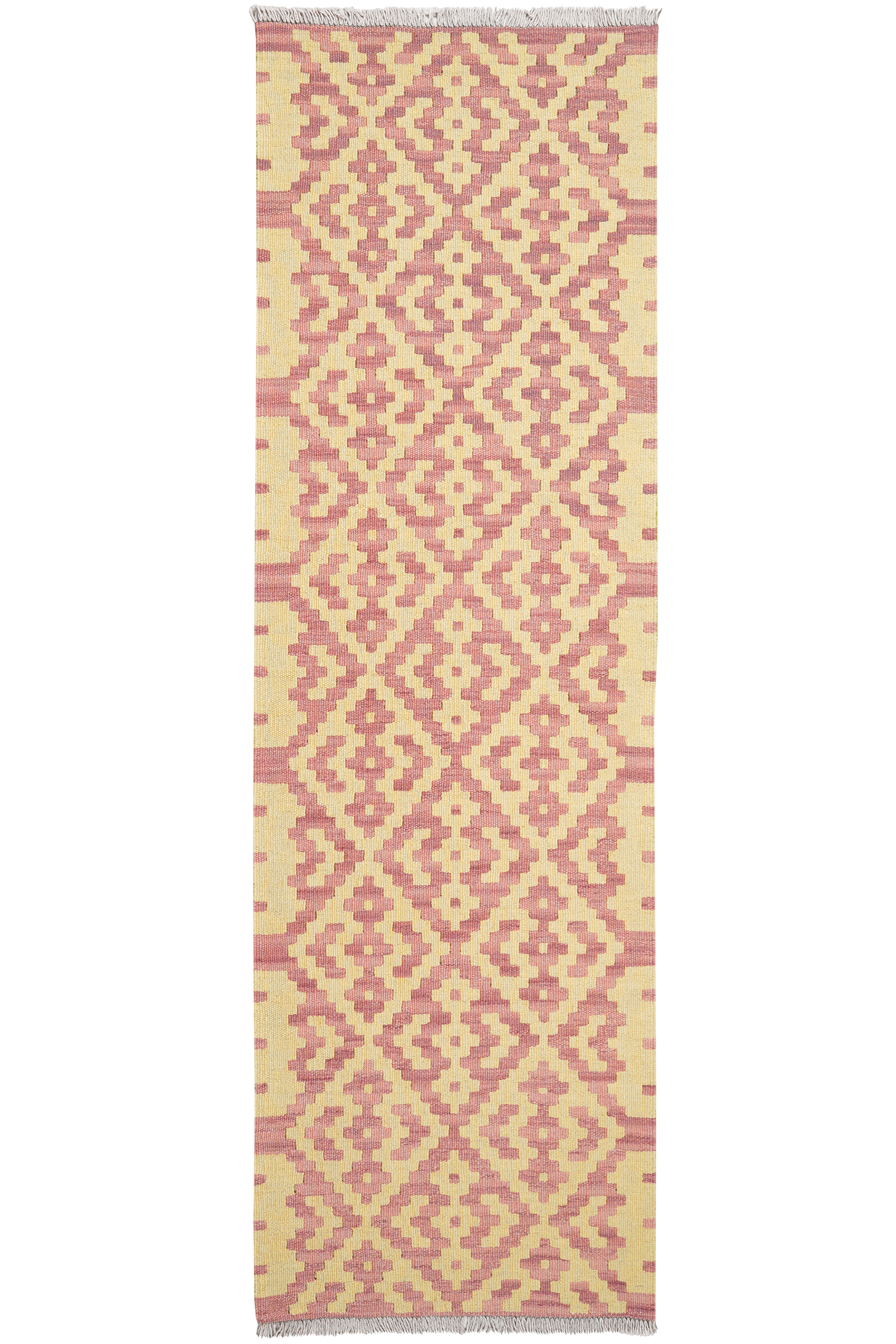 Kelim Gashgai — Handgefertigt, 197x61 cm, Beige, 100% Virgin Wool | Main view