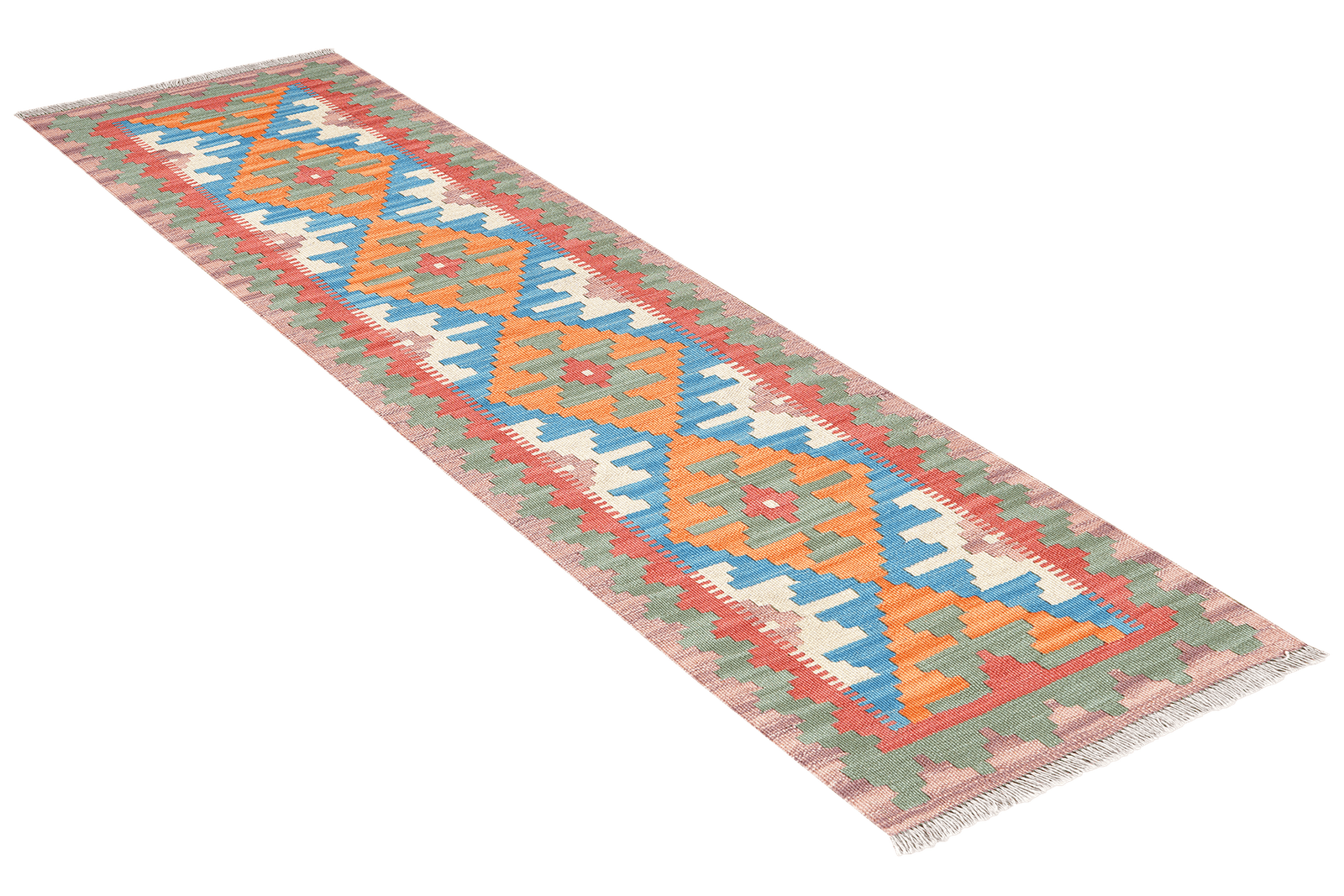Kelim Gashgai — Handmade, 58x183 cm, Multicolor, 100% Virgin Wool | View 4