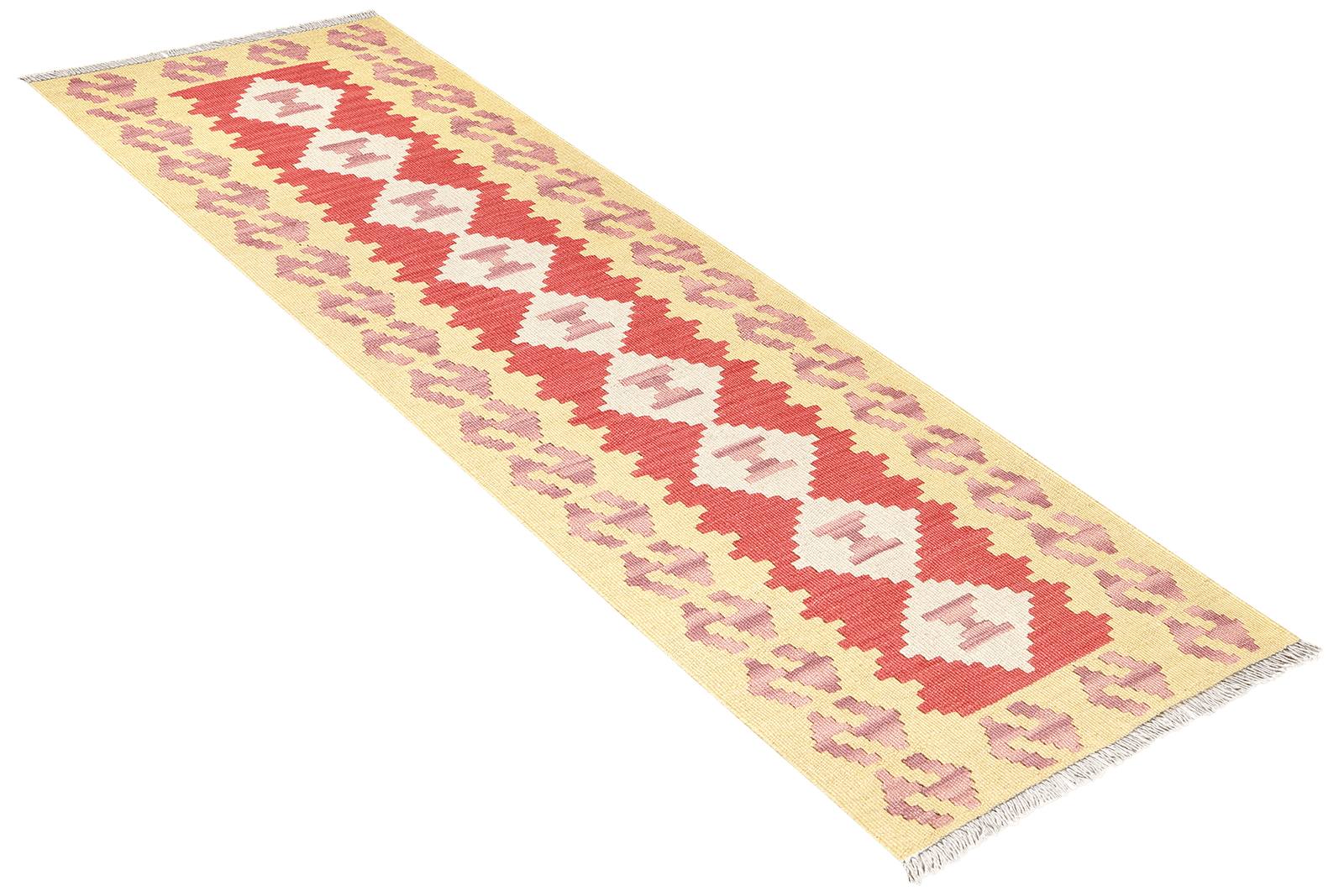 Kelim Gashgai — Handmade, 62x191 cm, Red, 100% Virgin Wool | View 4