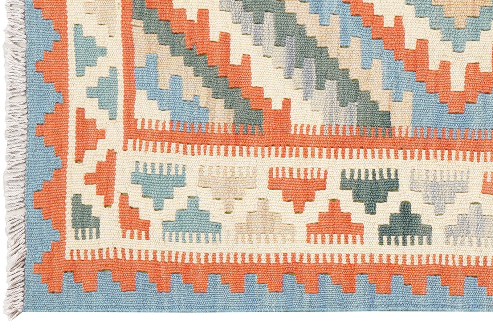 Kelim Gashgai — Handmade, 81x123 cm, Beige, 100% Virgin Wool | View 3