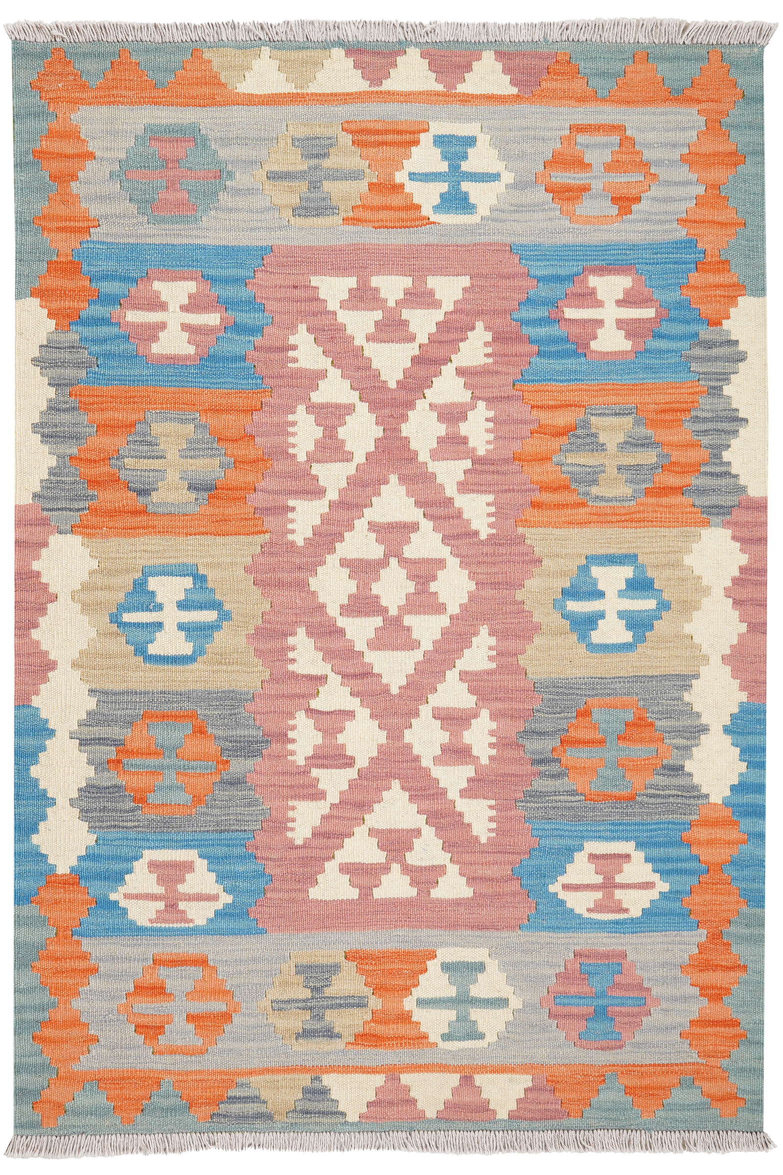 Kelim Gashgai — Handgefertigt, 154x105 cm, Bunt, 100% Virgin Wool | Main view