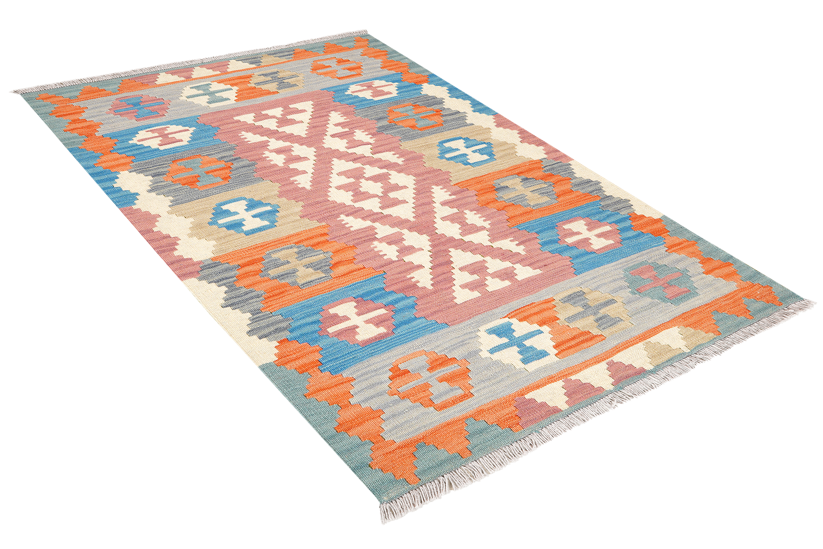 Kelim Gashgai — Handgefertigt, 154x105 cm, Bunt, 100% Virgin Wool | View 5