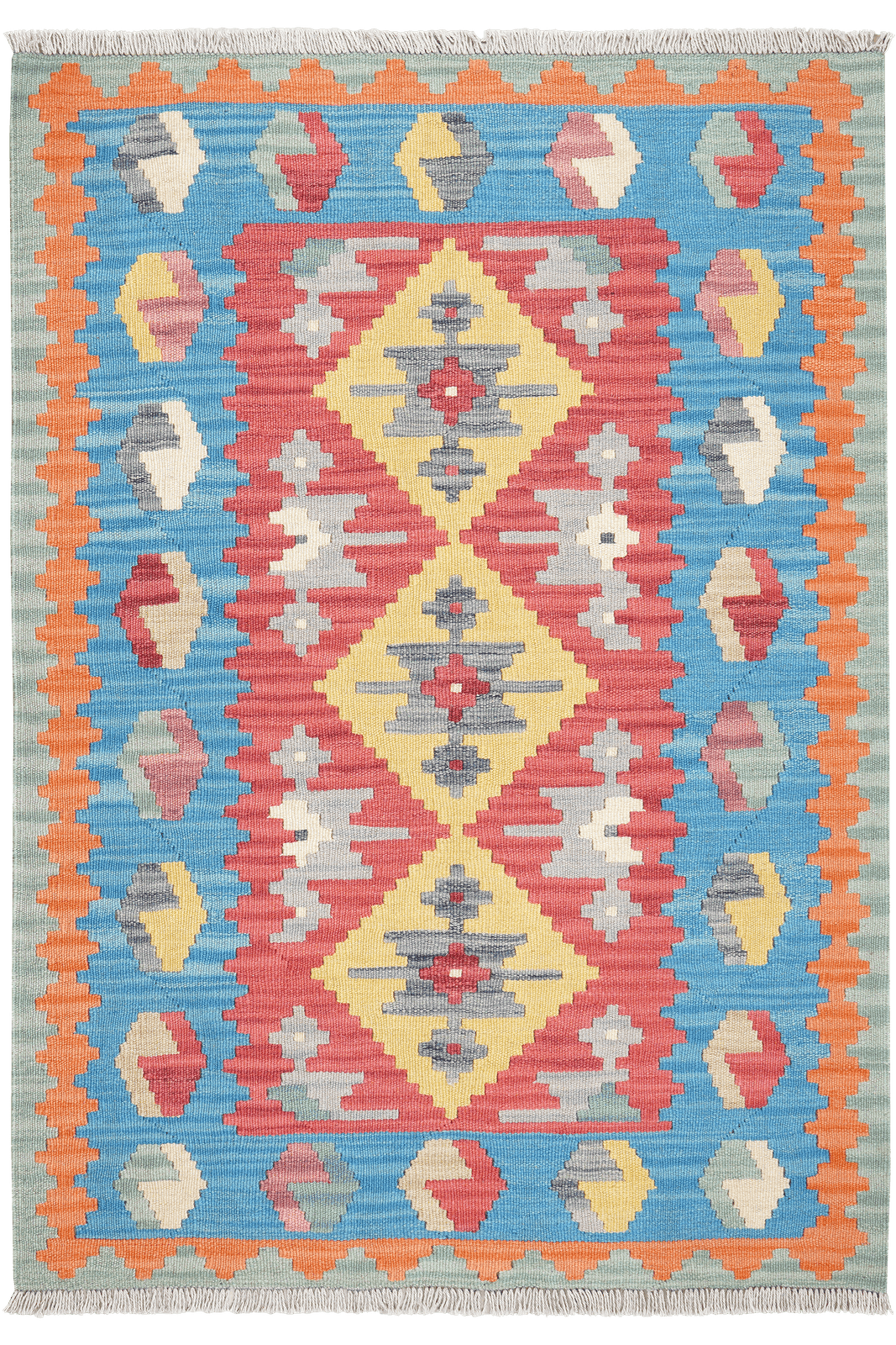 Kelim Gashgai — Handmade, 104x148 cm, Multicolor, 100% Virgin Wool | Main view