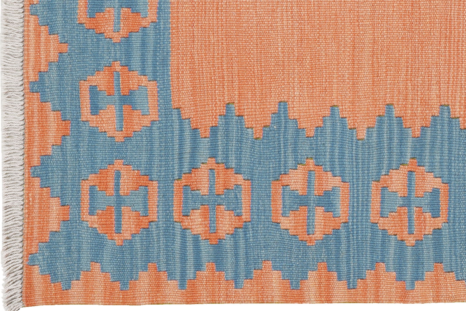 Kelim Gashgai — Handgefertigt, 126x84 cm, Blau, 100% Virgin Wool | View 4