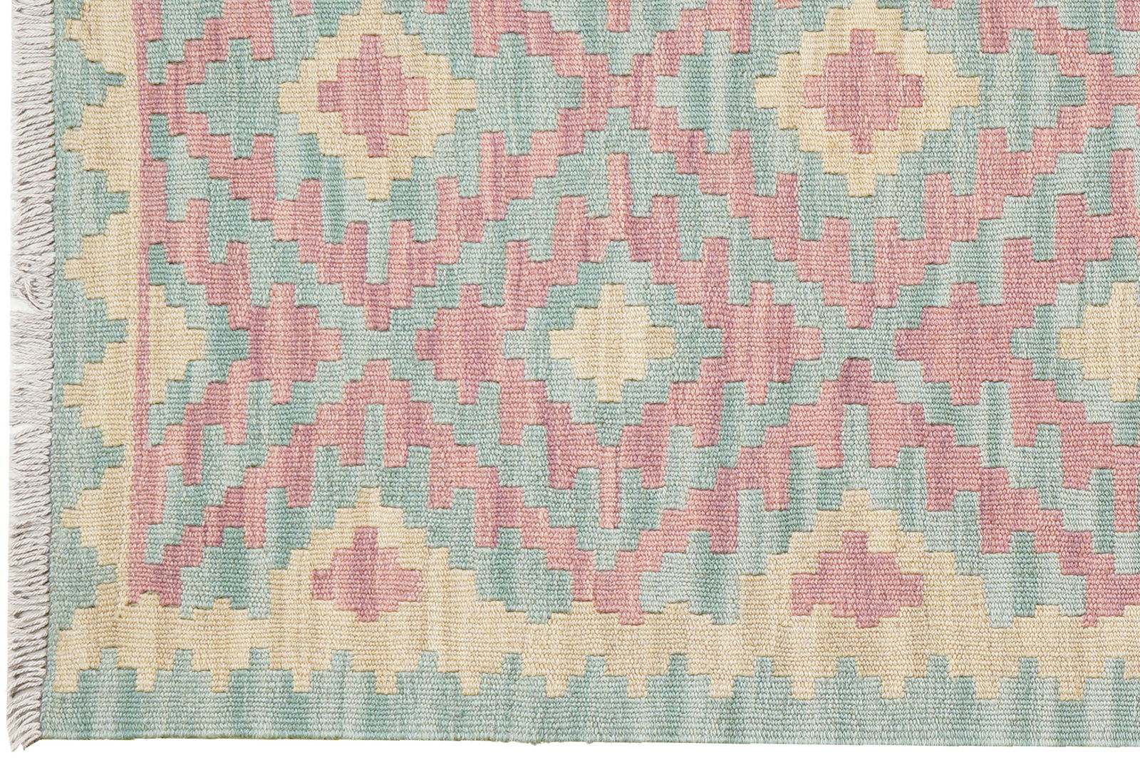 Kelim Gashgai — Handgefertigt, 195x88 cm, Beige, 100% Virgin Wool | View 4