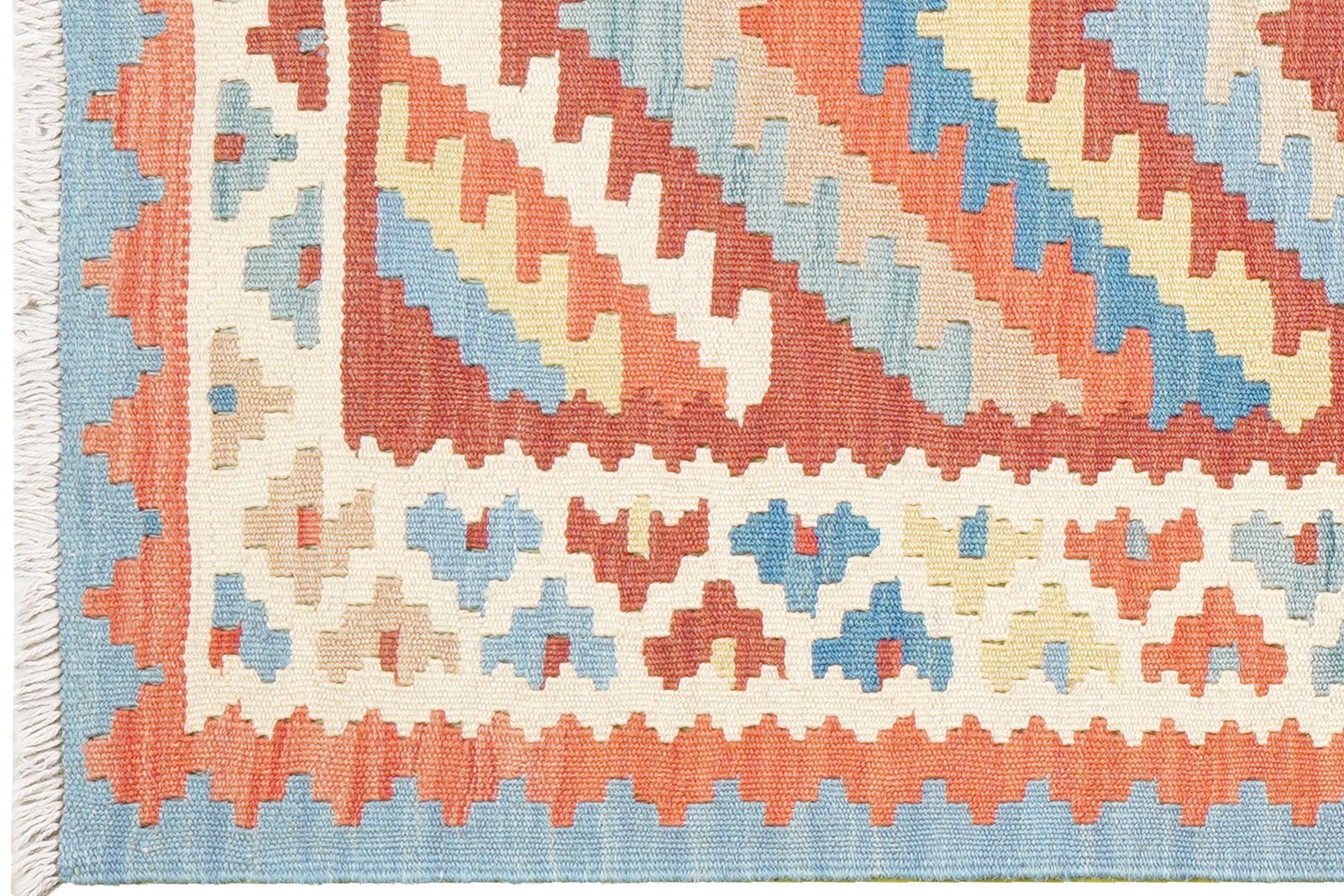Kelim Gashgai — Handmade, 85x193 cm, Red, 100% Virgin Wool | View 3