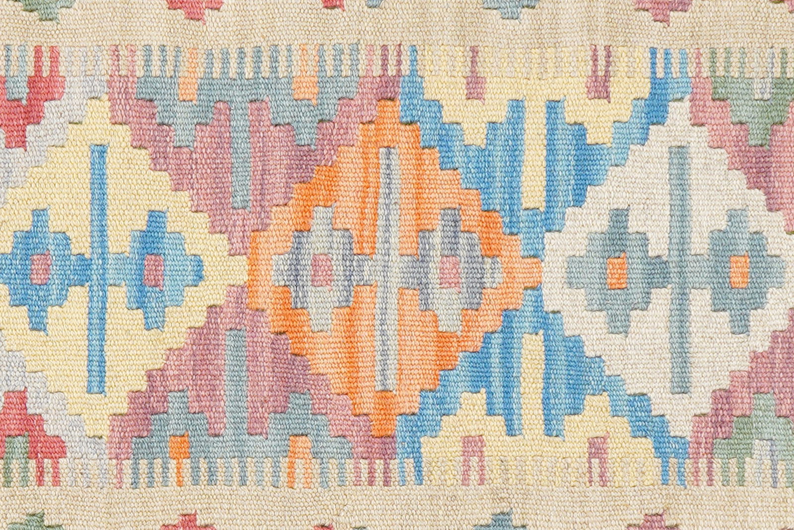 Kelim Gashgai — Handgefertigt, 207x86 cm, Beige, 100% Virgin Wool | View 6