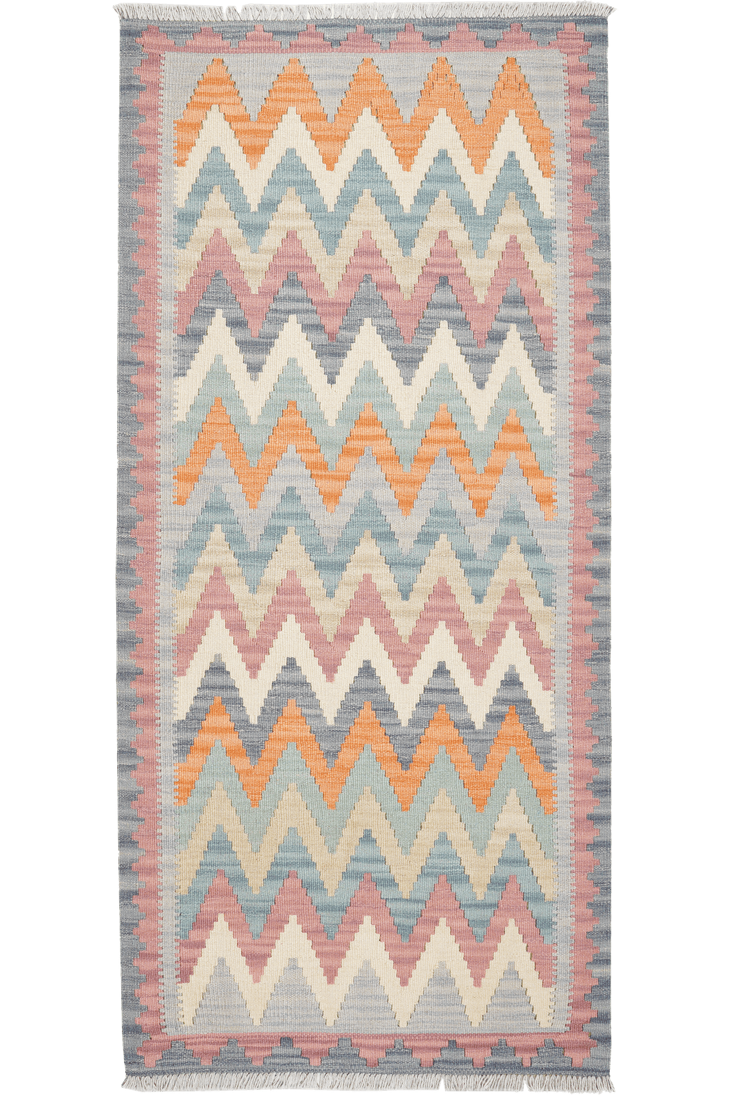 Kelim Gashgai — Handmade, 87x186 cm, Multicolor, 100% Virgin Wool | Main view