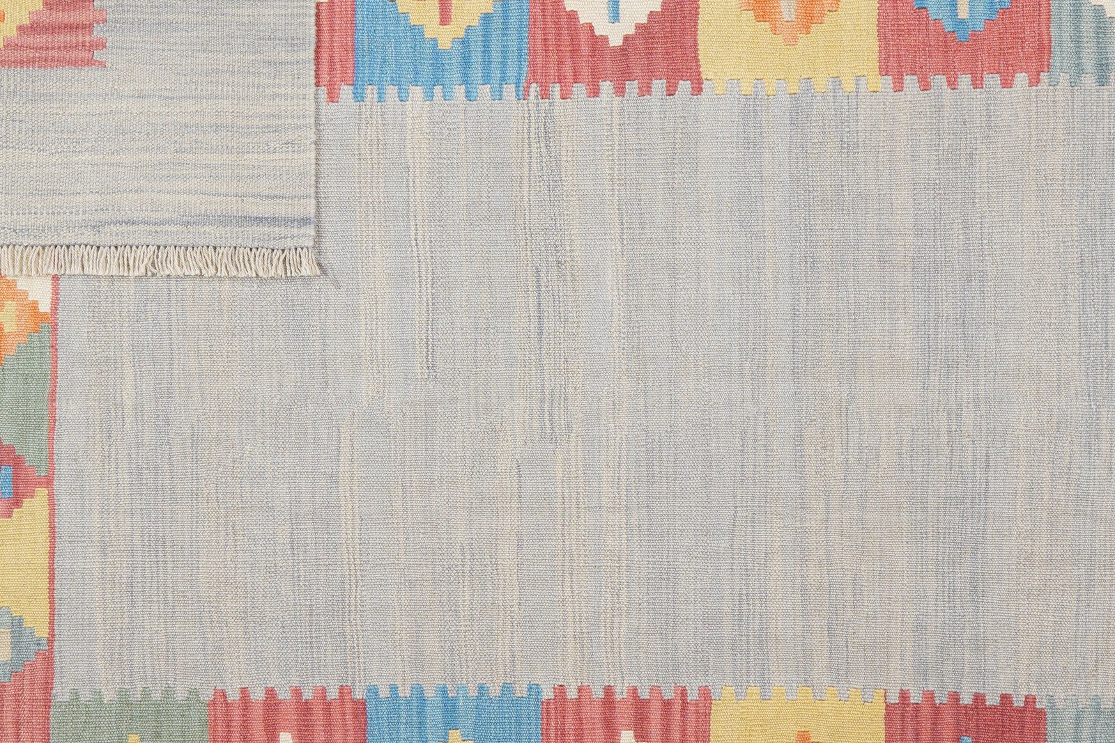 Kelim Gashgai — Handmade, 155x200 cm, Grey, 100% Virgin Wool | View 6