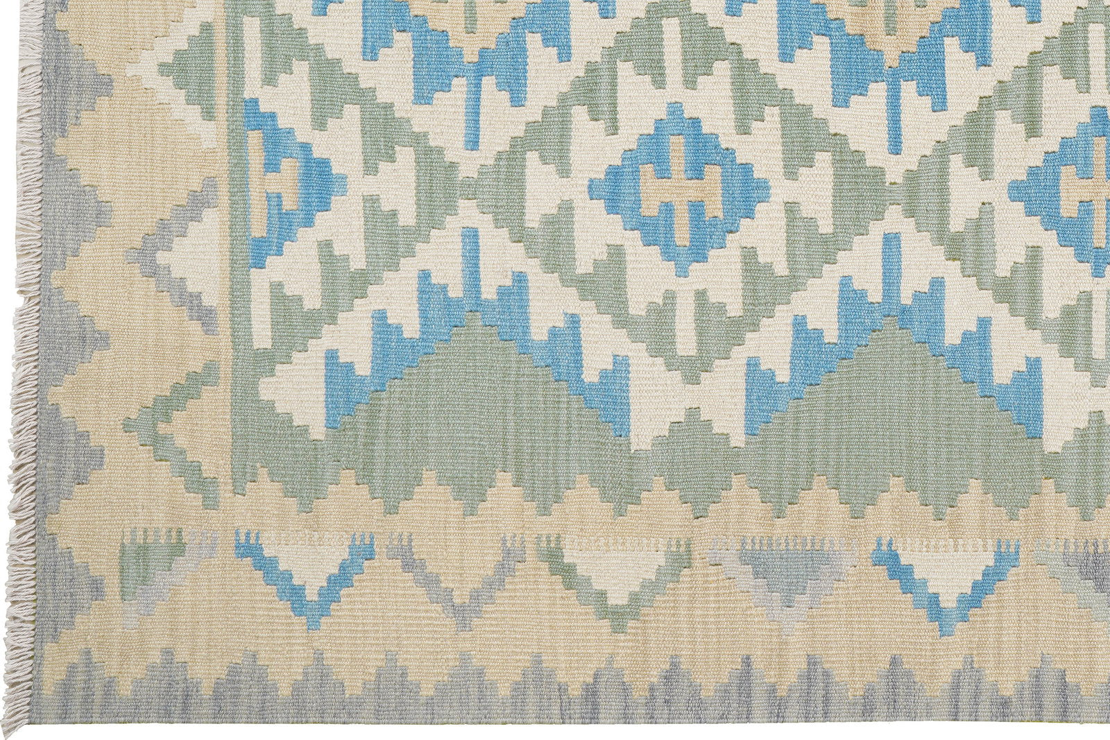 Kelim Gashgai — Handgefertigt, 229x168 cm, Beige, 100% Virgin Wool | View 4