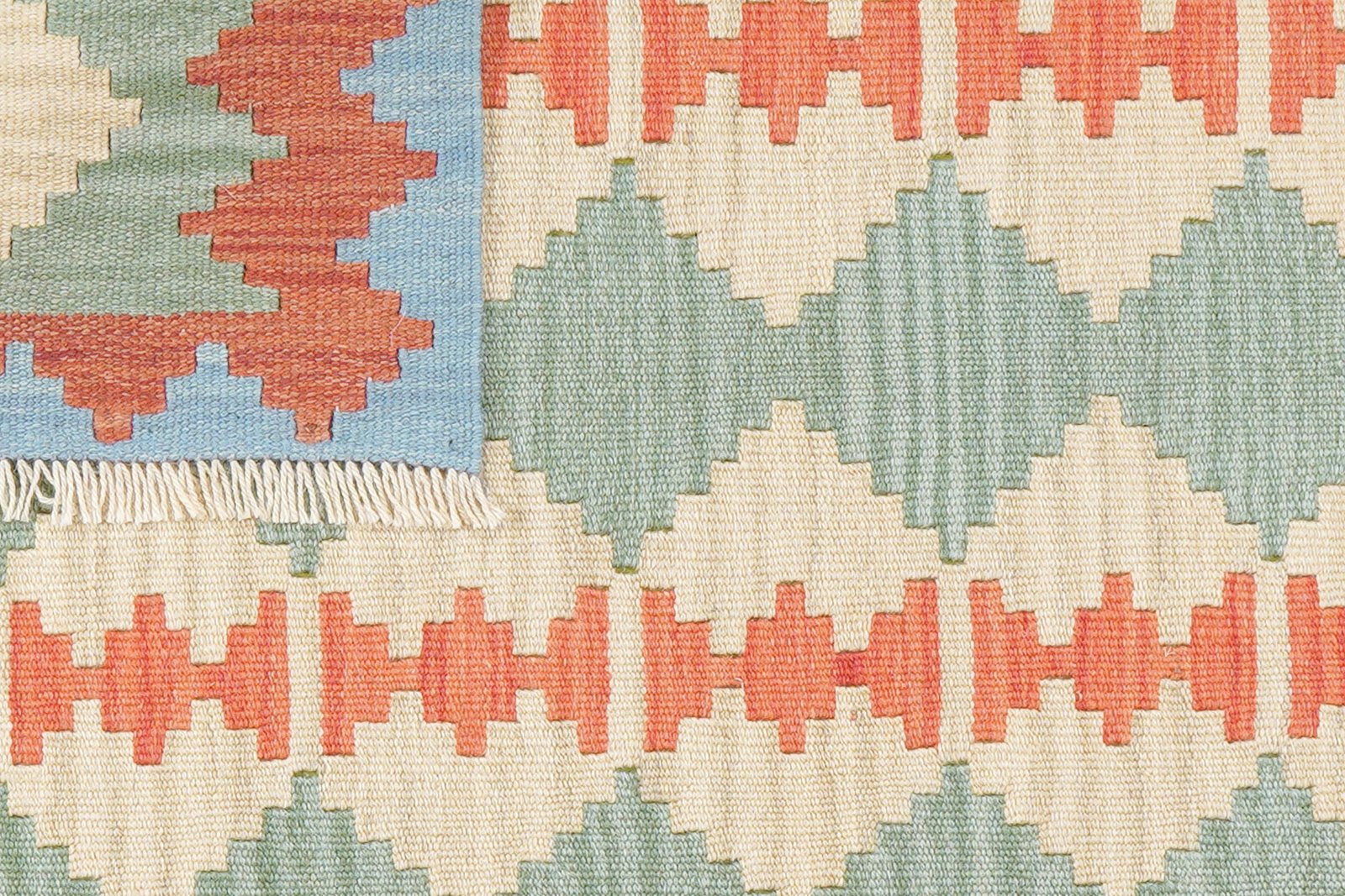 Kelim Gashgai — Handmade, 80x118 cm, Beige, 100% Virgin Wool | View 6