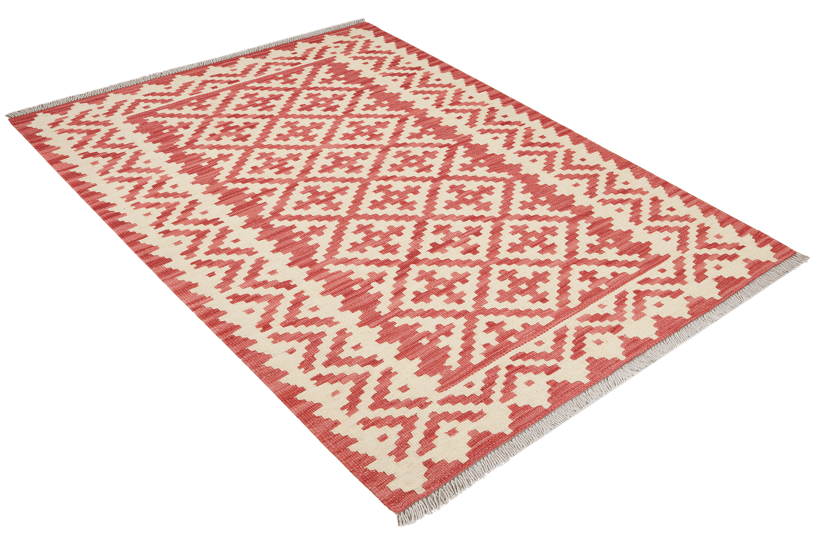 Kelim Gashgai — Handmade, 105x153 cm, Beige, 100% Virgin Wool | View 4